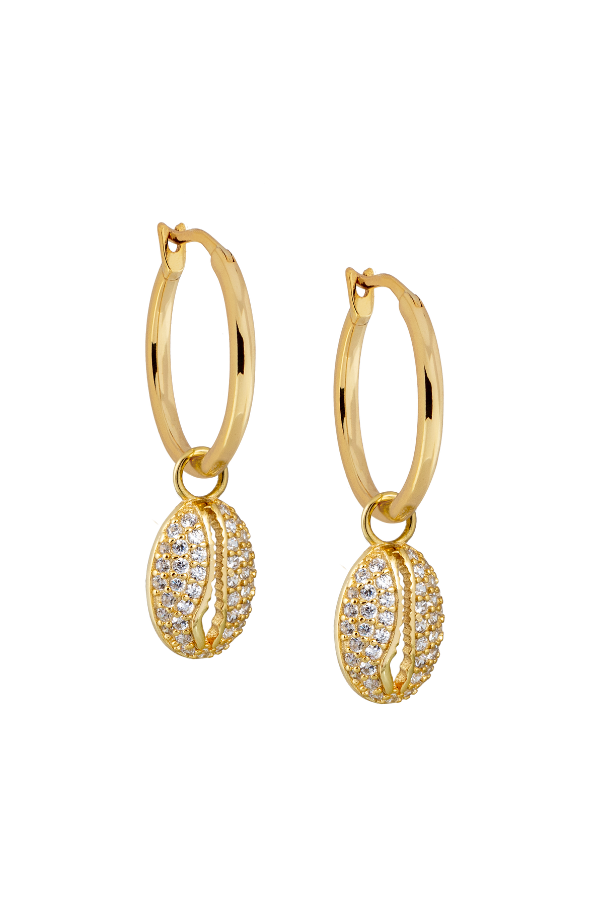 13mm Golden Hoops with or without charms
