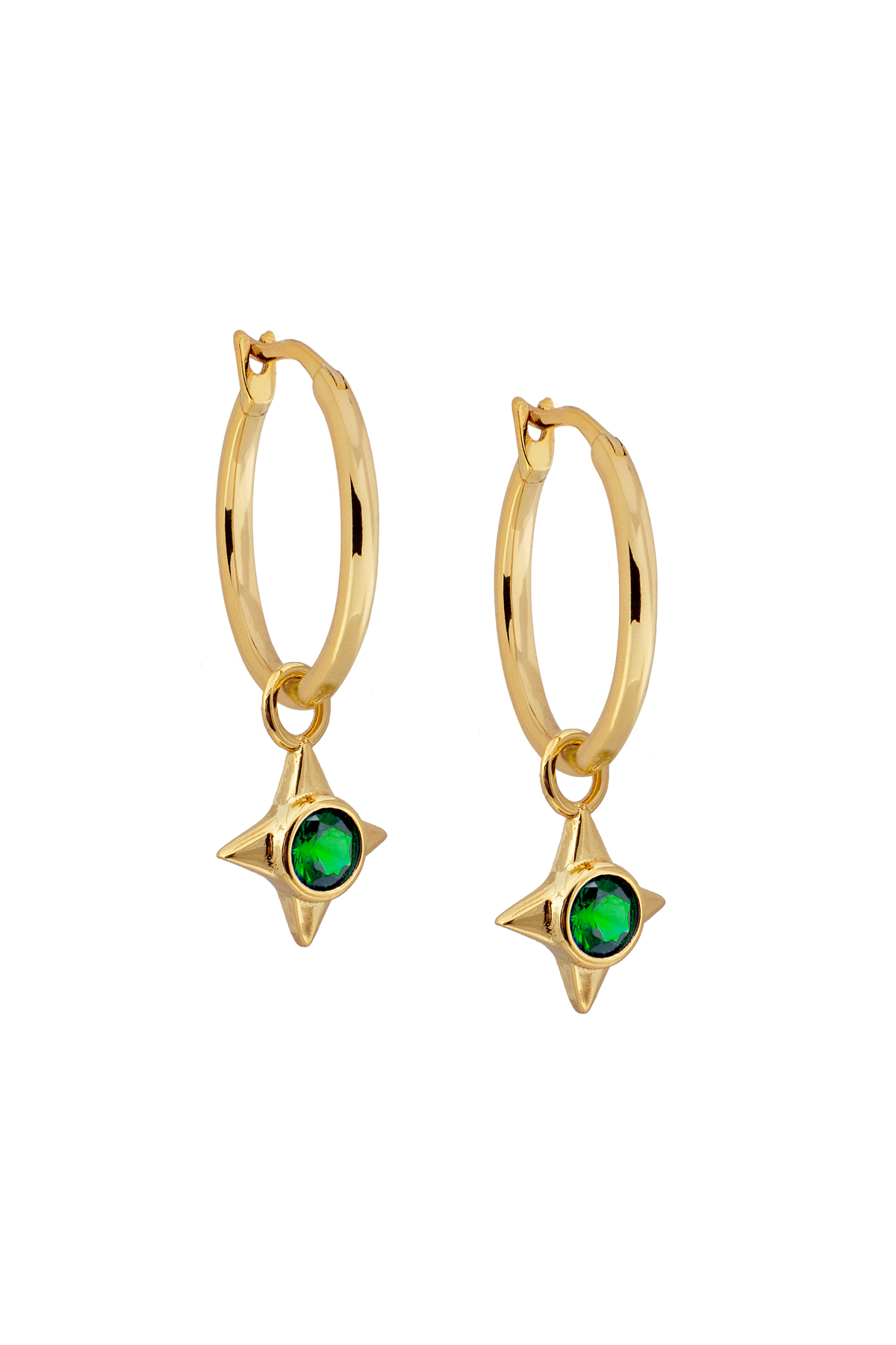 13mm Golden Hoops with or without charms