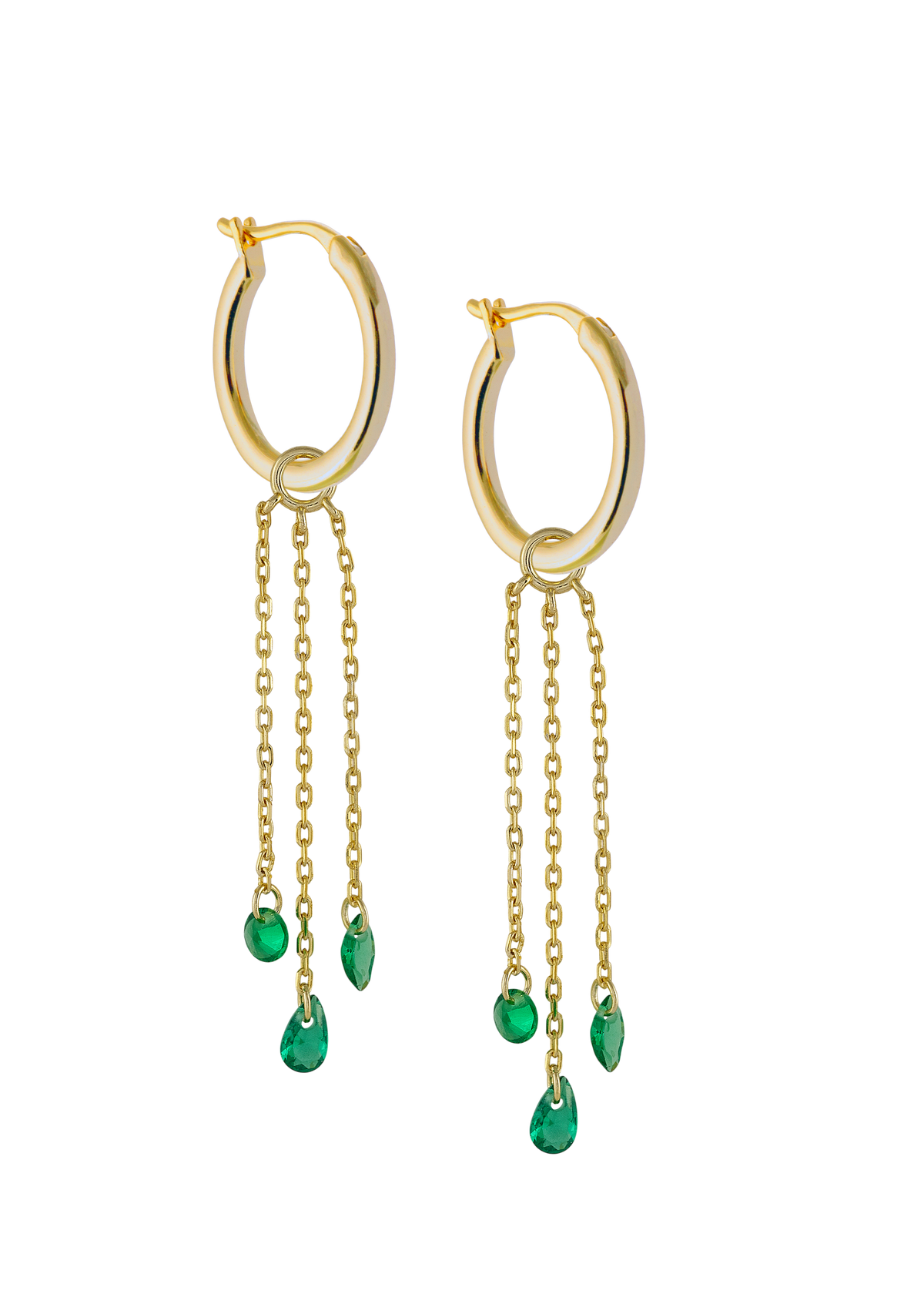 13mm Golden Hoops with or without charms