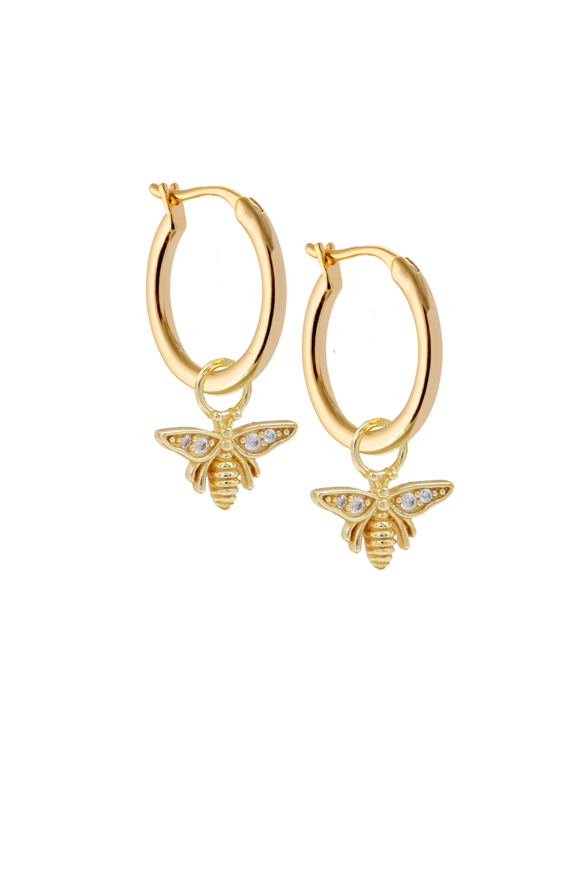 13mm Golden Hoops with or without charms