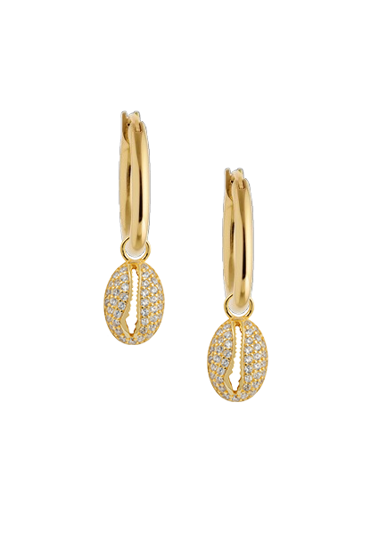 13mm Golden Hoops with or without charms
