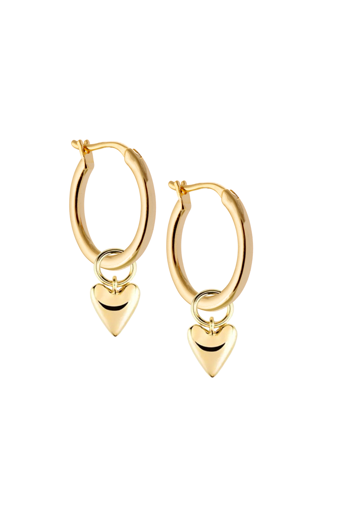 13mm Golden Hoops with or without charms