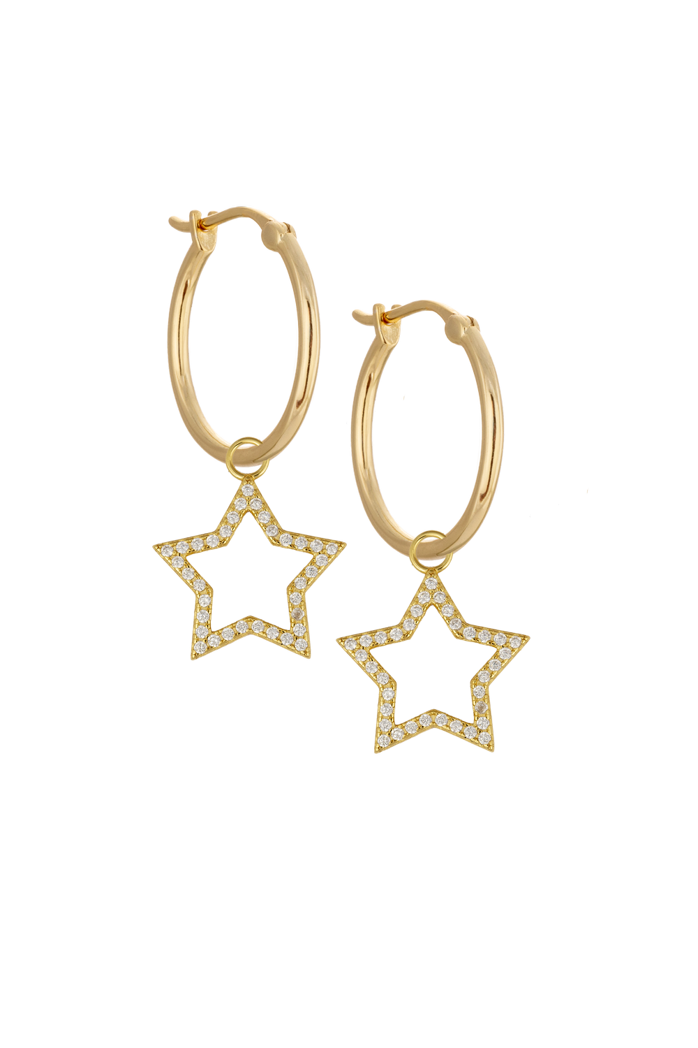 20mm Golden hoops with Charms