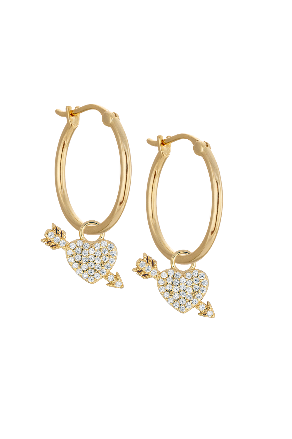 20mm Golden hoops with Charms