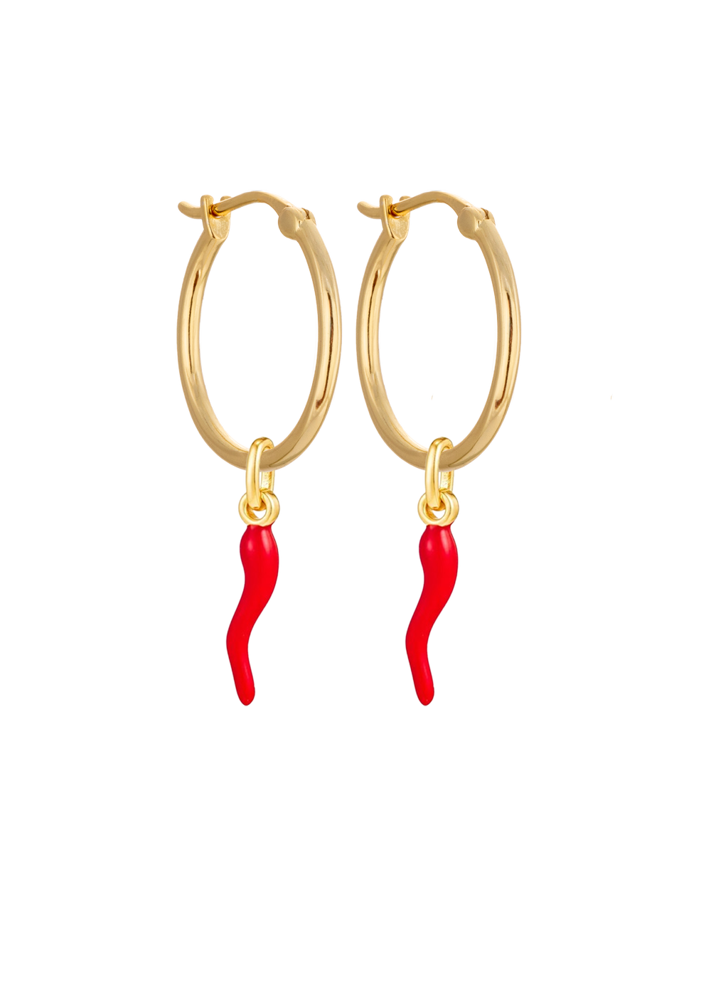 20mm Golden hoops with Charms