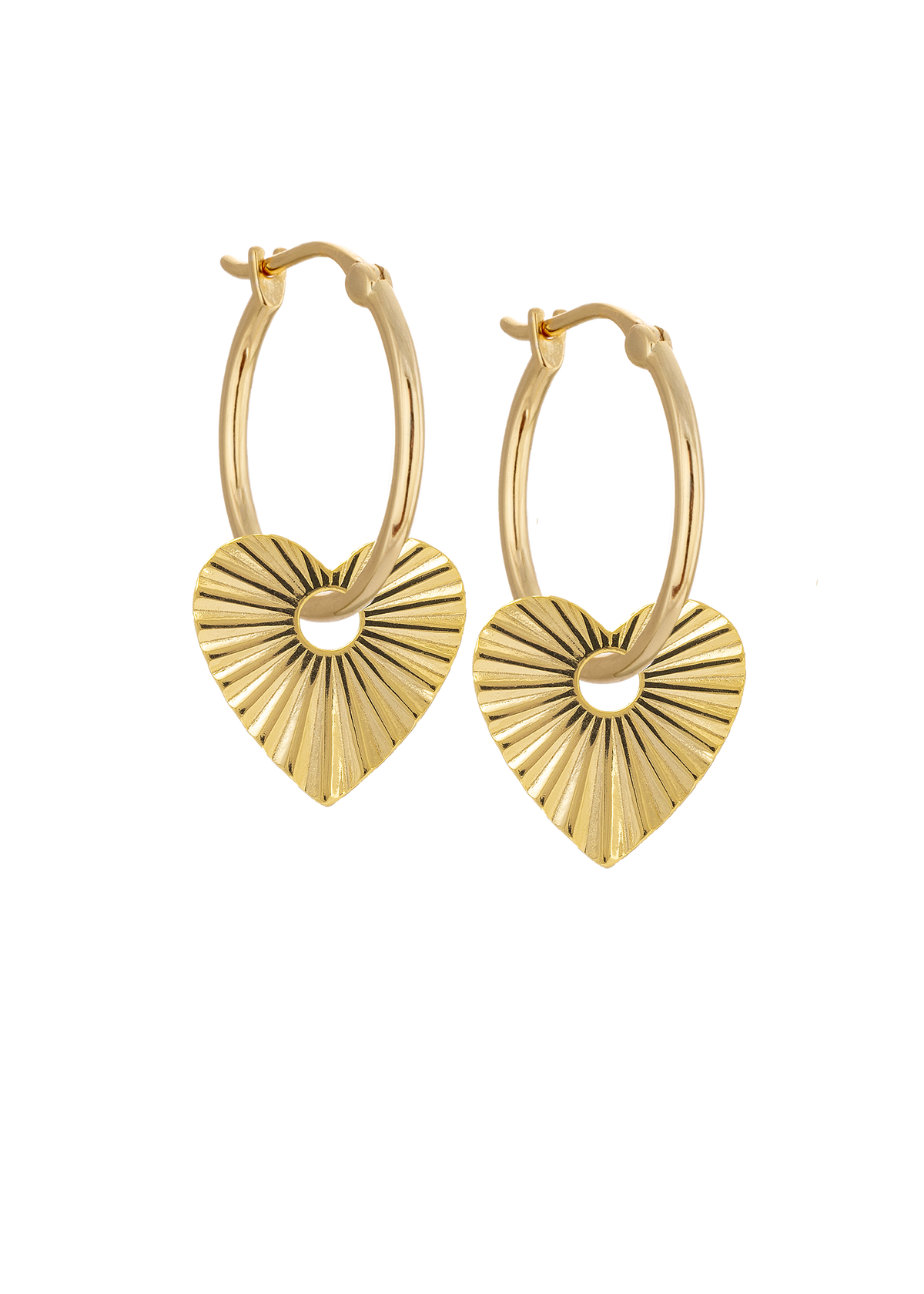 Pleated Heart Charm
