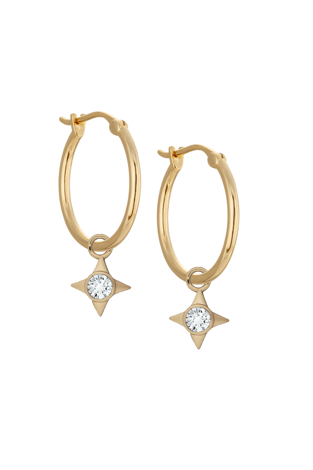 20mm Golden hoops with Charms