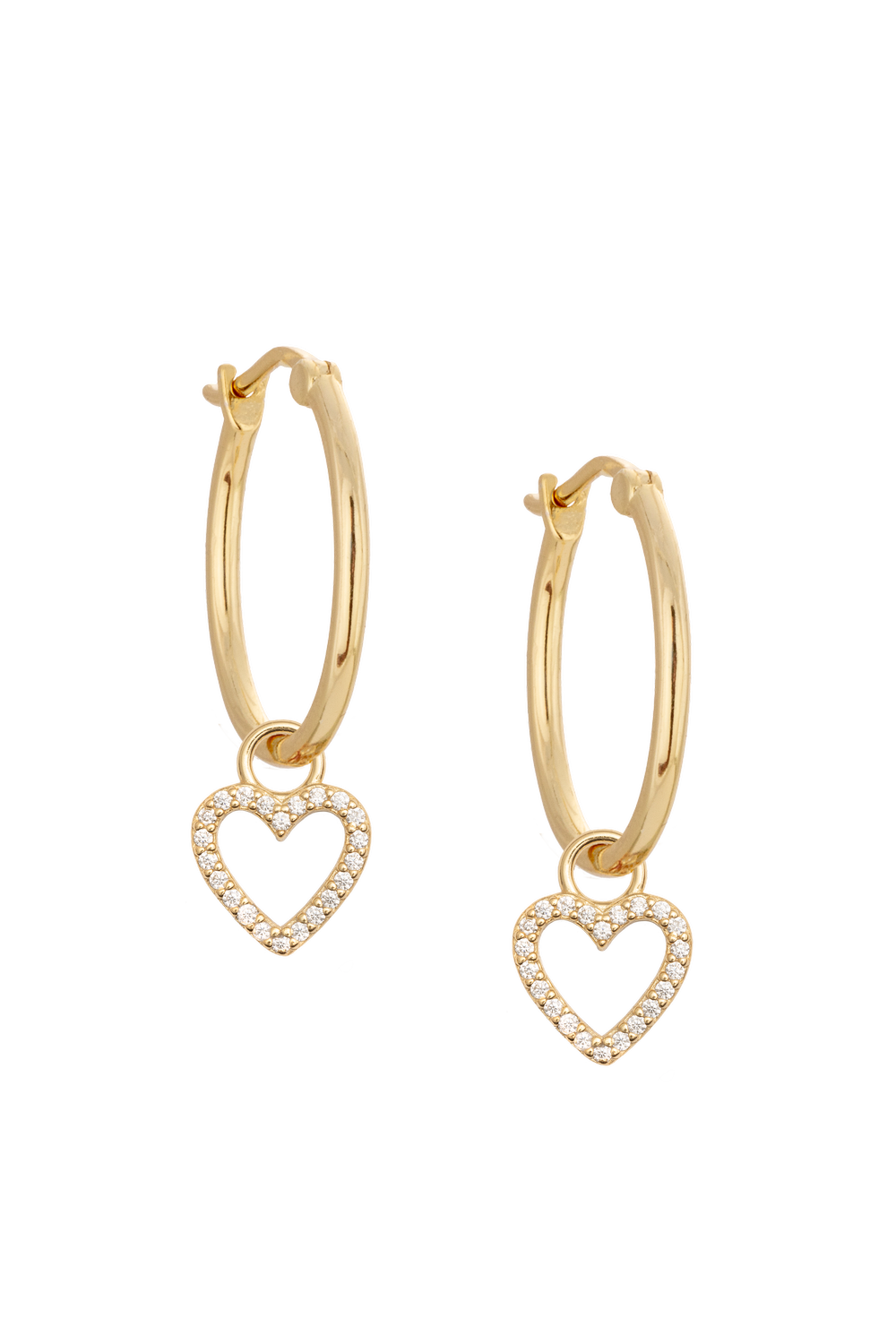 20mm Golden hoops with Charms