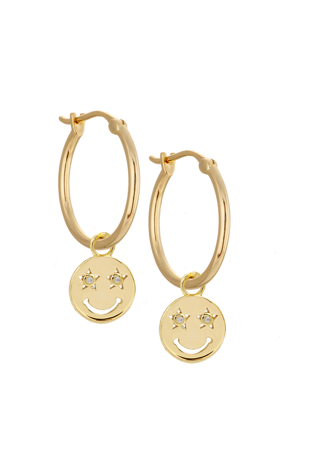 20mm Golden hoops with Charms