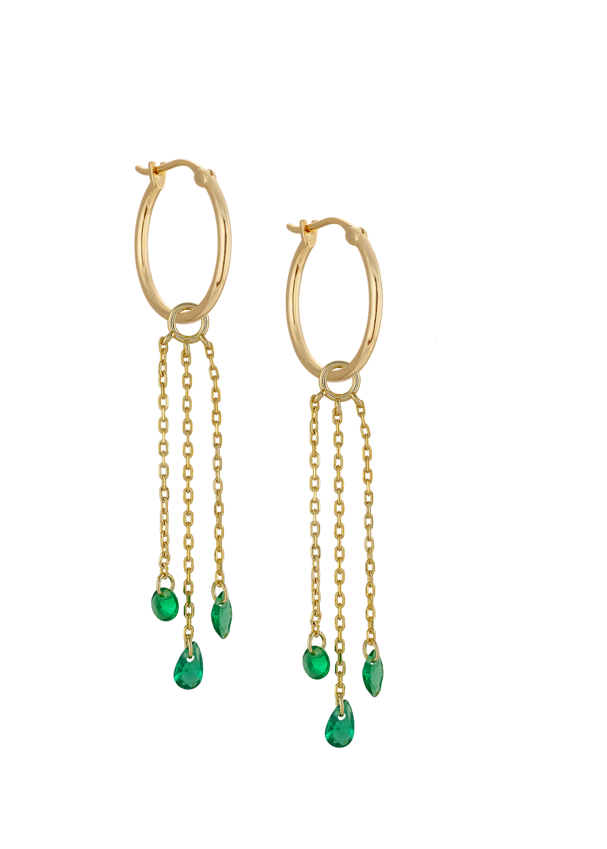 20mm Golden hoops with Charms