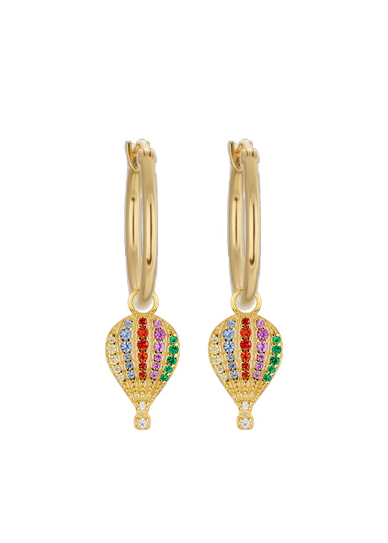 Hot Air Balloon - Rainbow charm