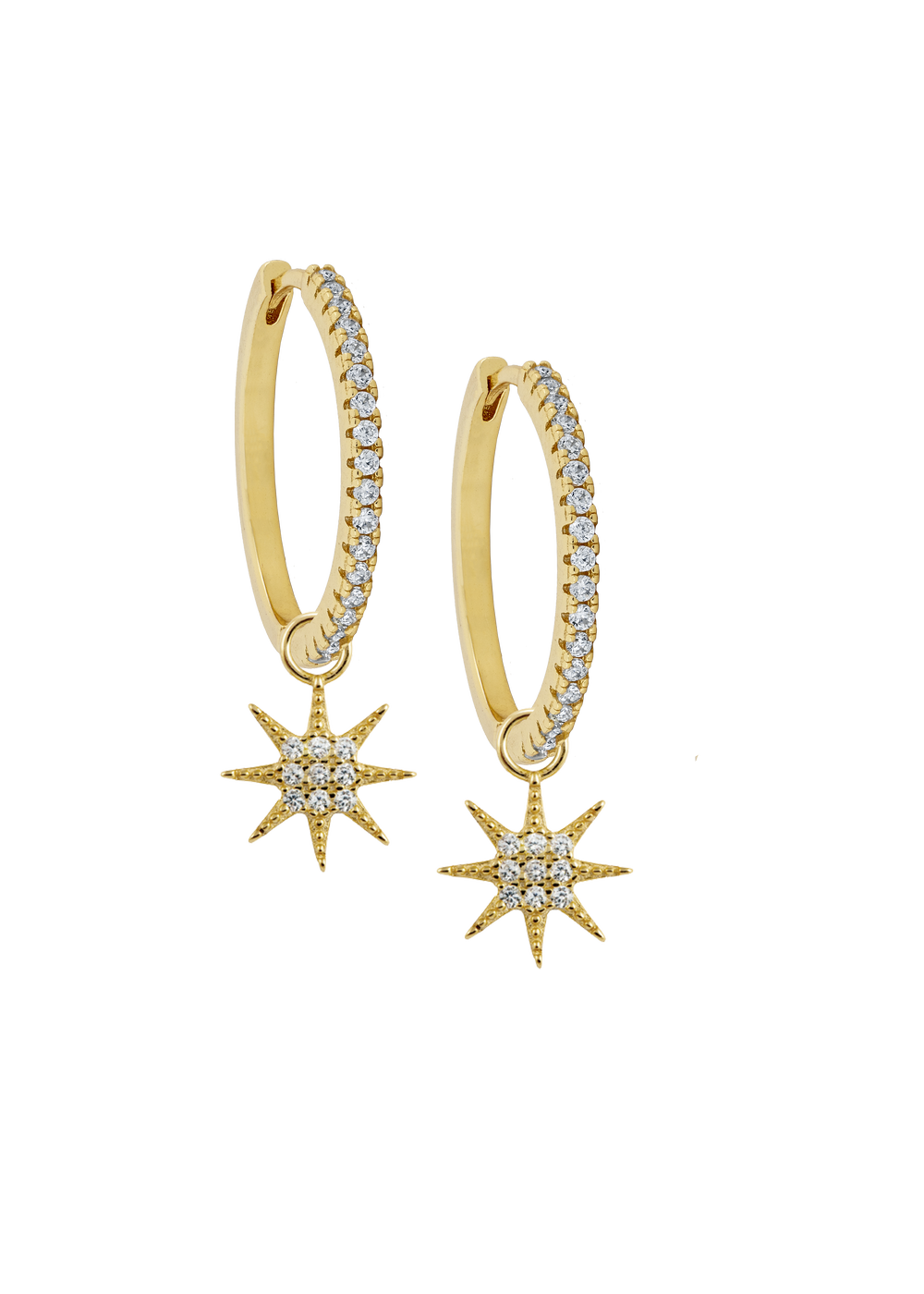 20mm Zirconia Hoops with Charms