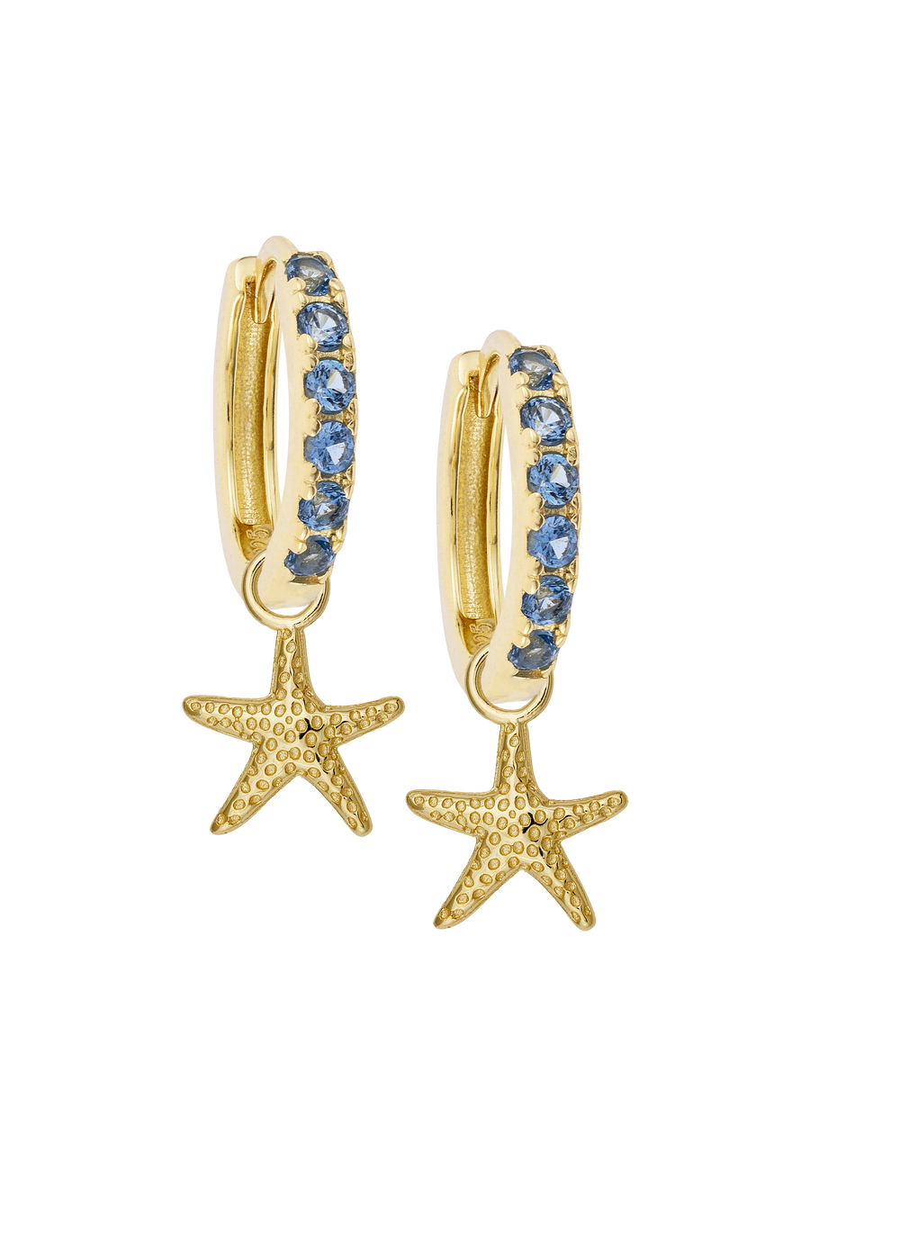 Aquamarine Midi Hoops with or without charms