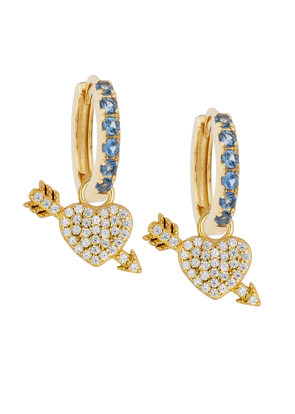 Aquamarine Midi Hoops with or without charms