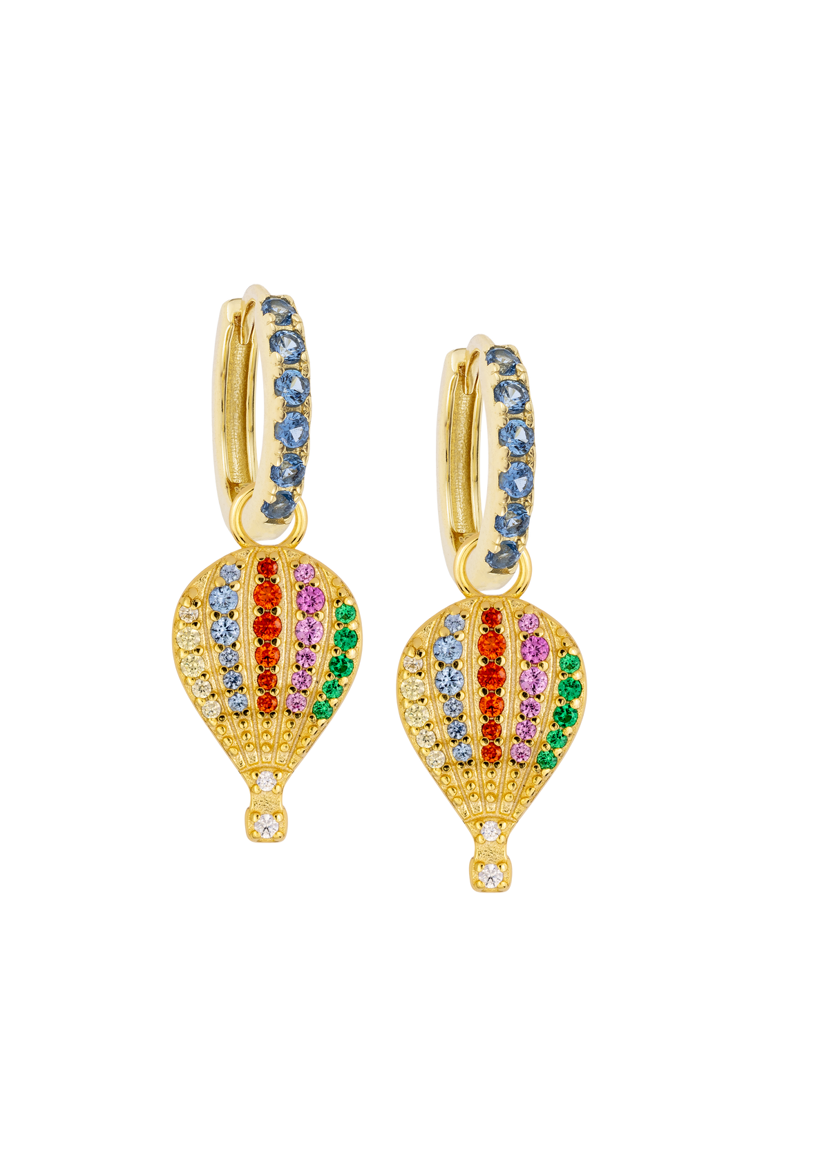 Hot Air Balloon - Rainbow charm