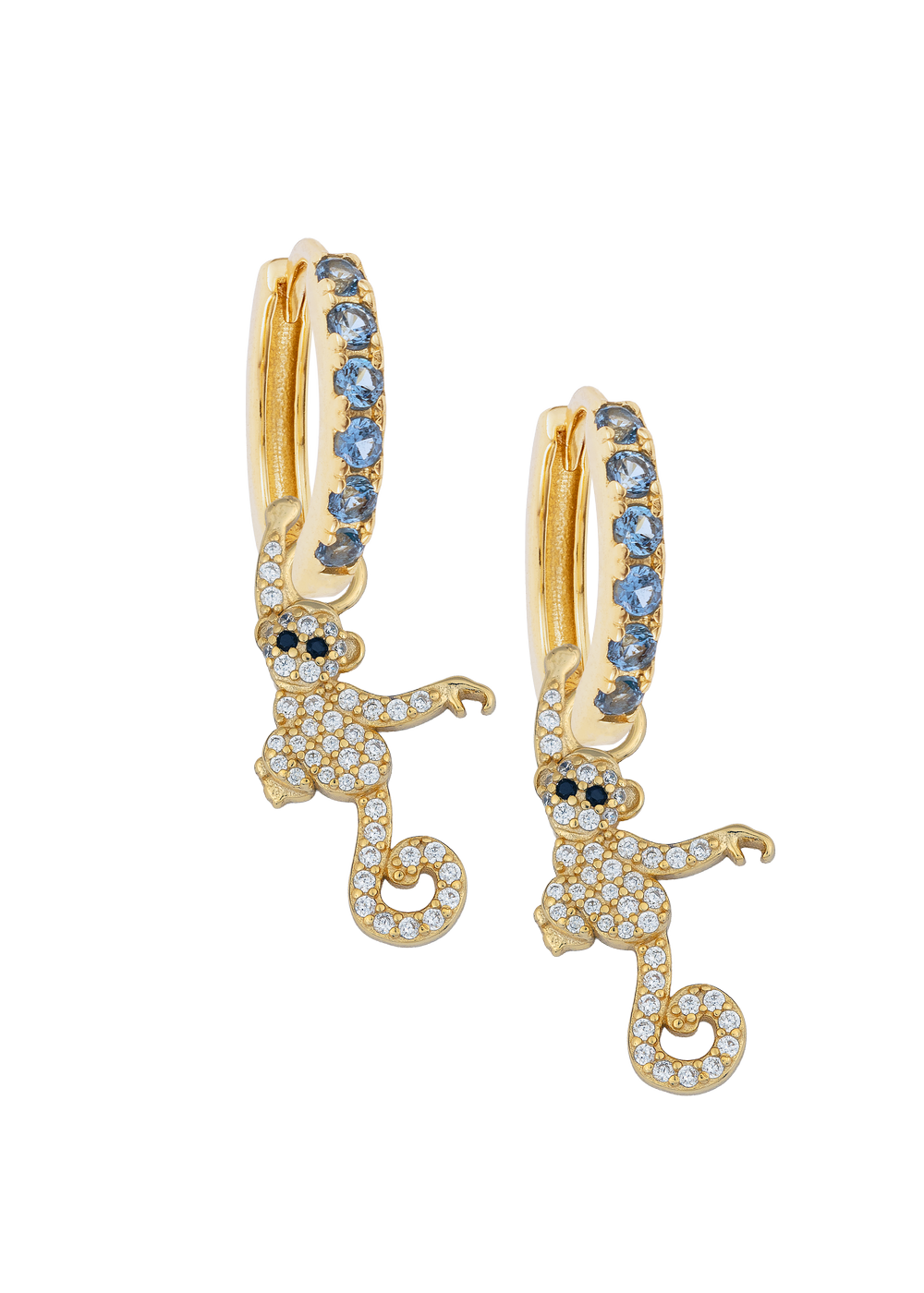 Aquamarine Midi Hoops with or without charms
