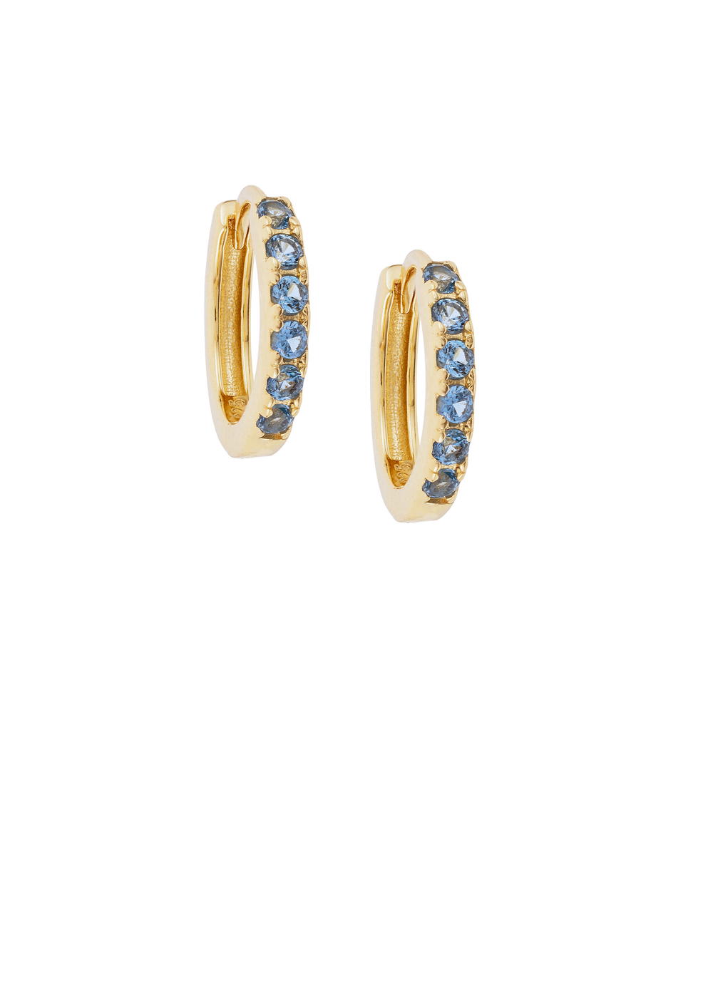 Aquamarine Midi Hoops with or without charms