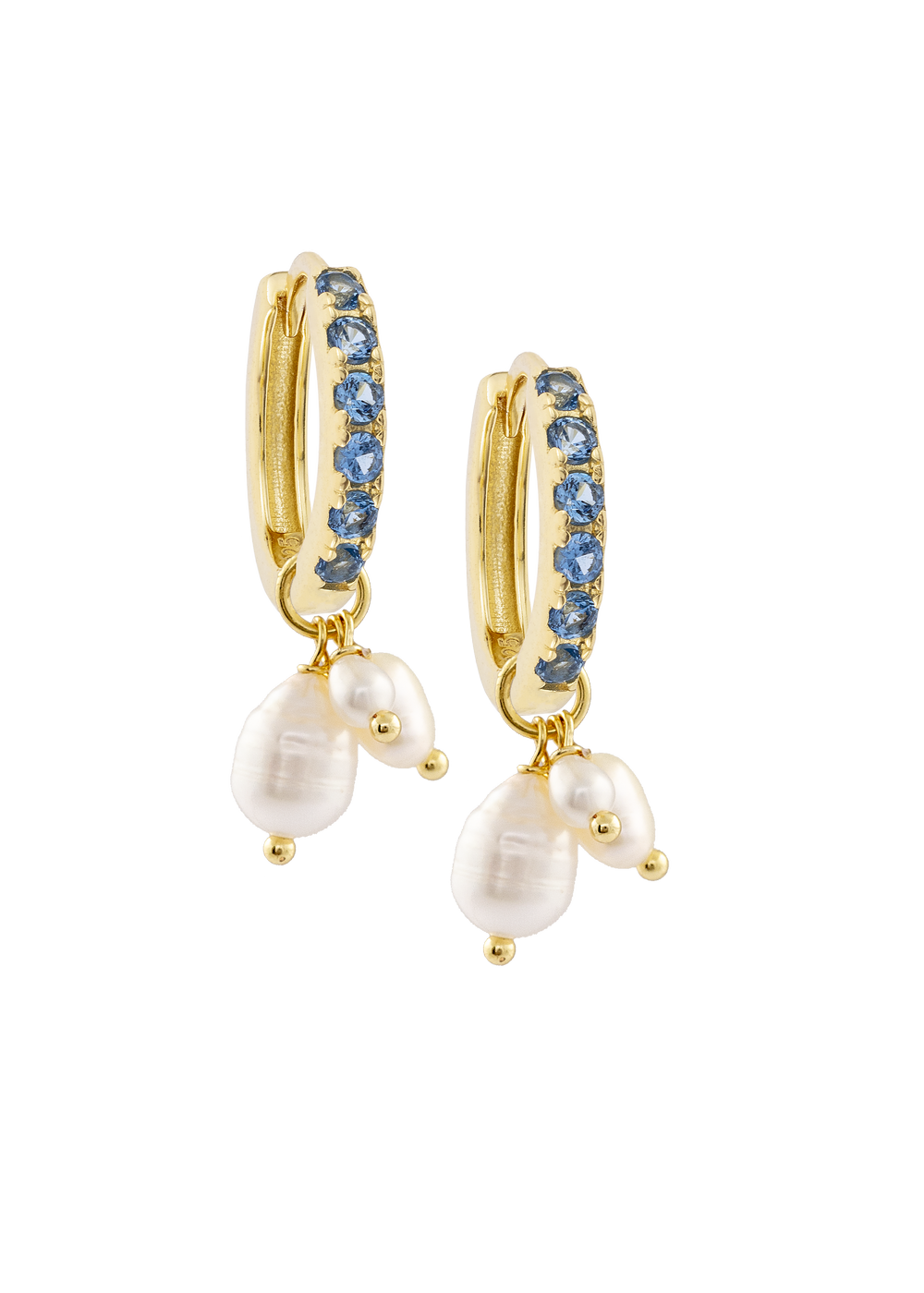 Aquamarine Midi Hoops with or without charms
