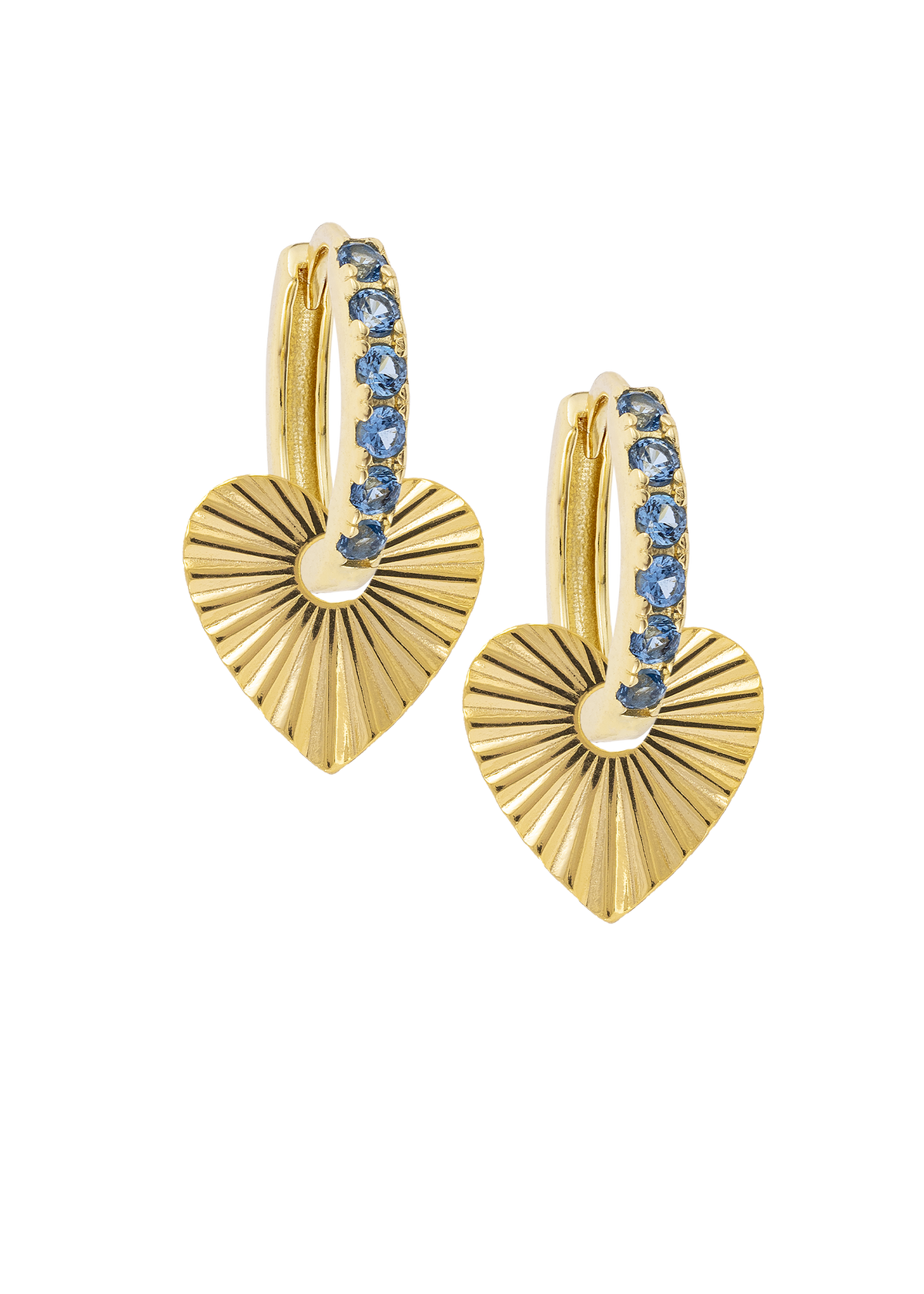 Pleated Heart Charm
