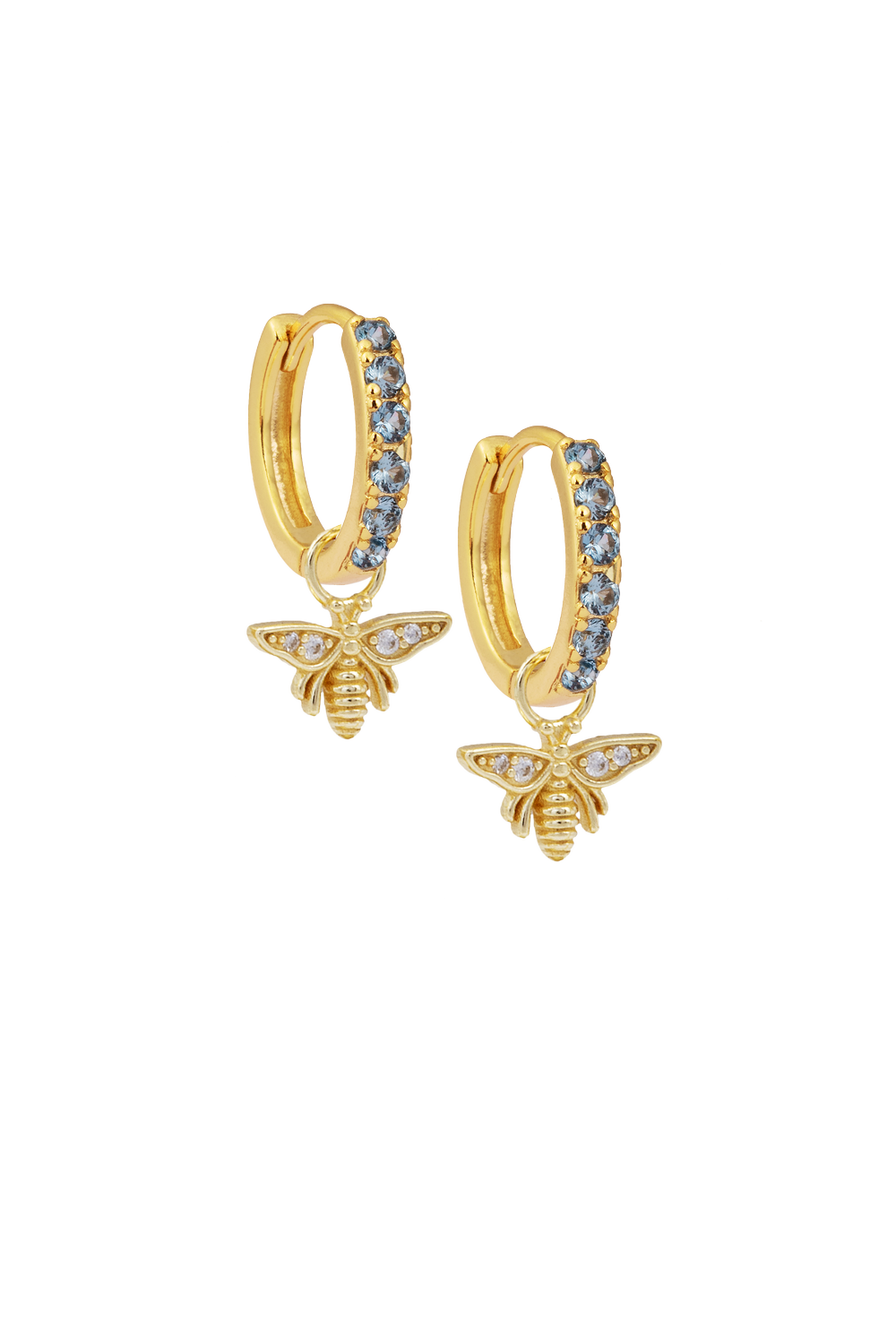 Aquamarine Midi Hoops with or without charms