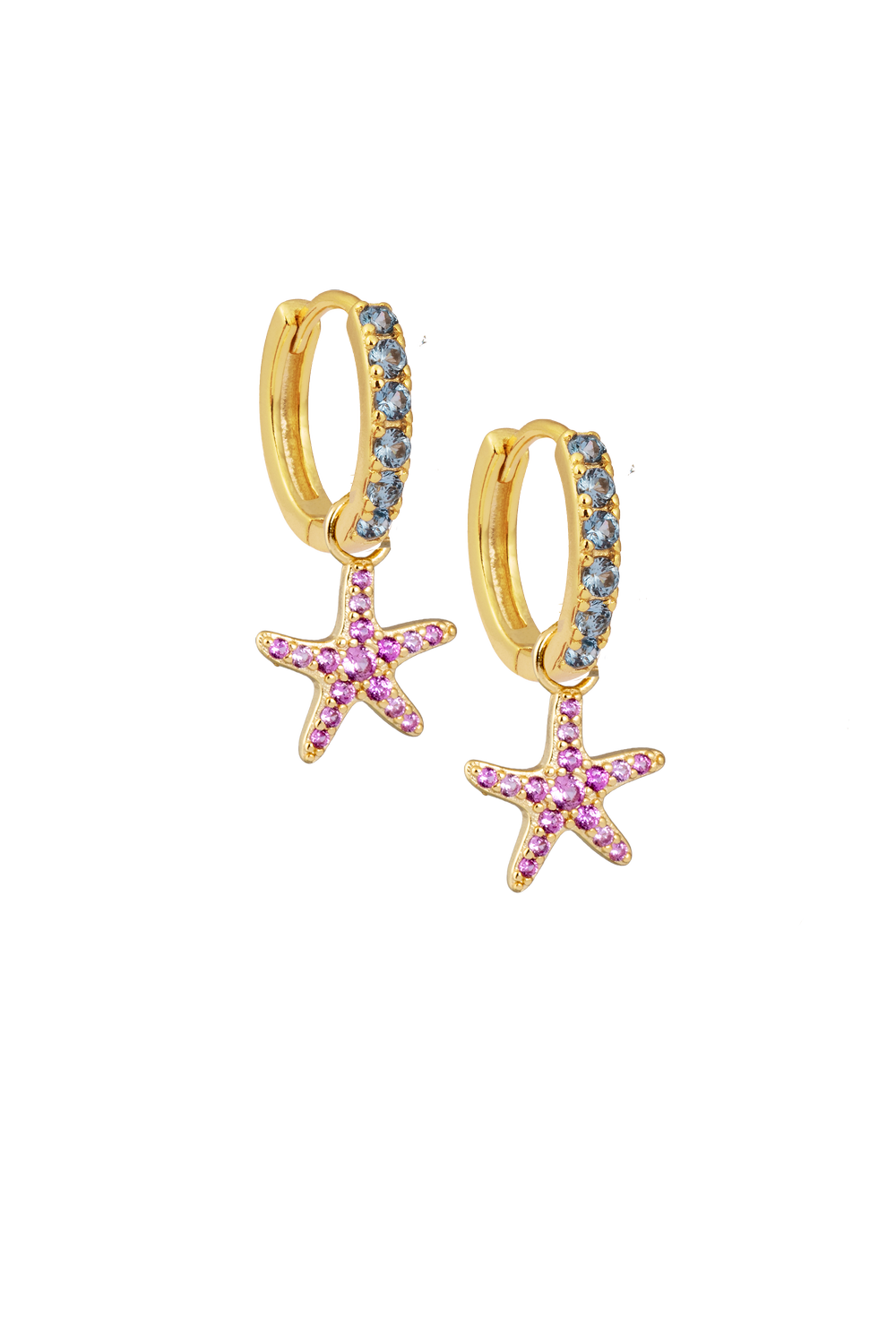 Aquamarine Midi Hoops with or without charms