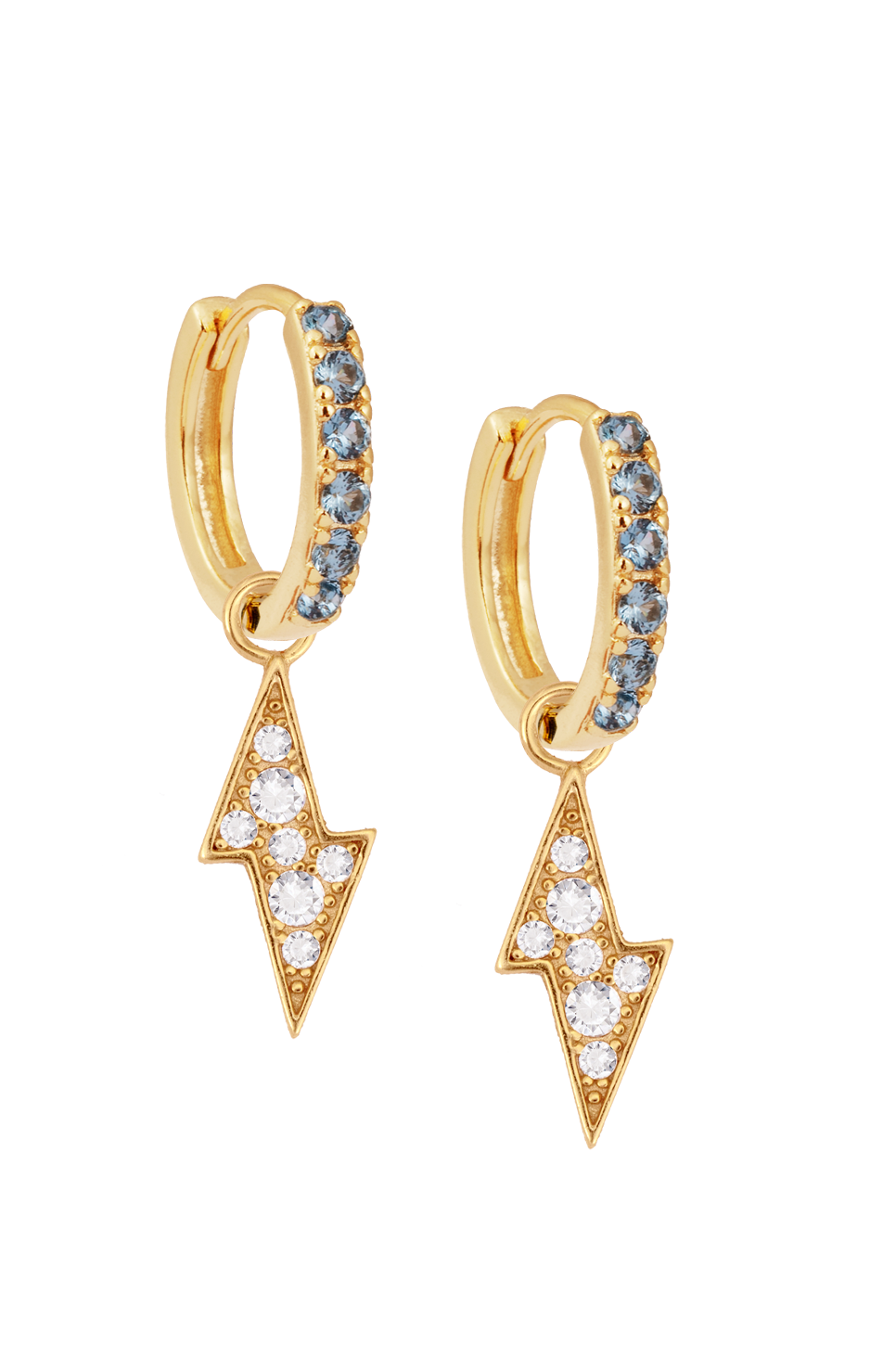 Aquamarine Midi Hoops with or without charms