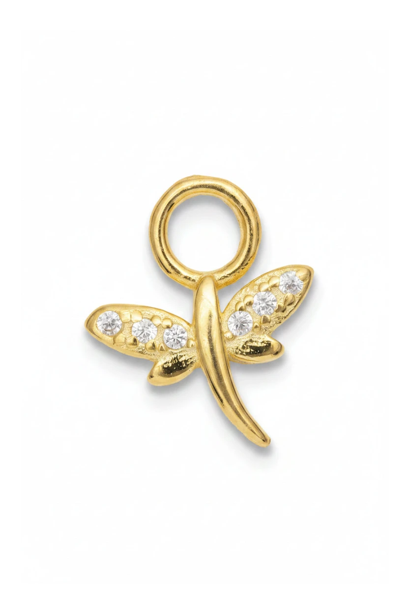 Golden Dragonfly charm