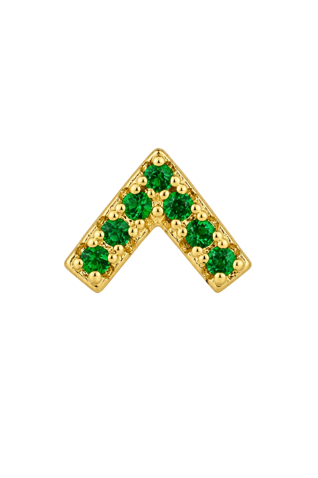 Emerald Chevron Stud