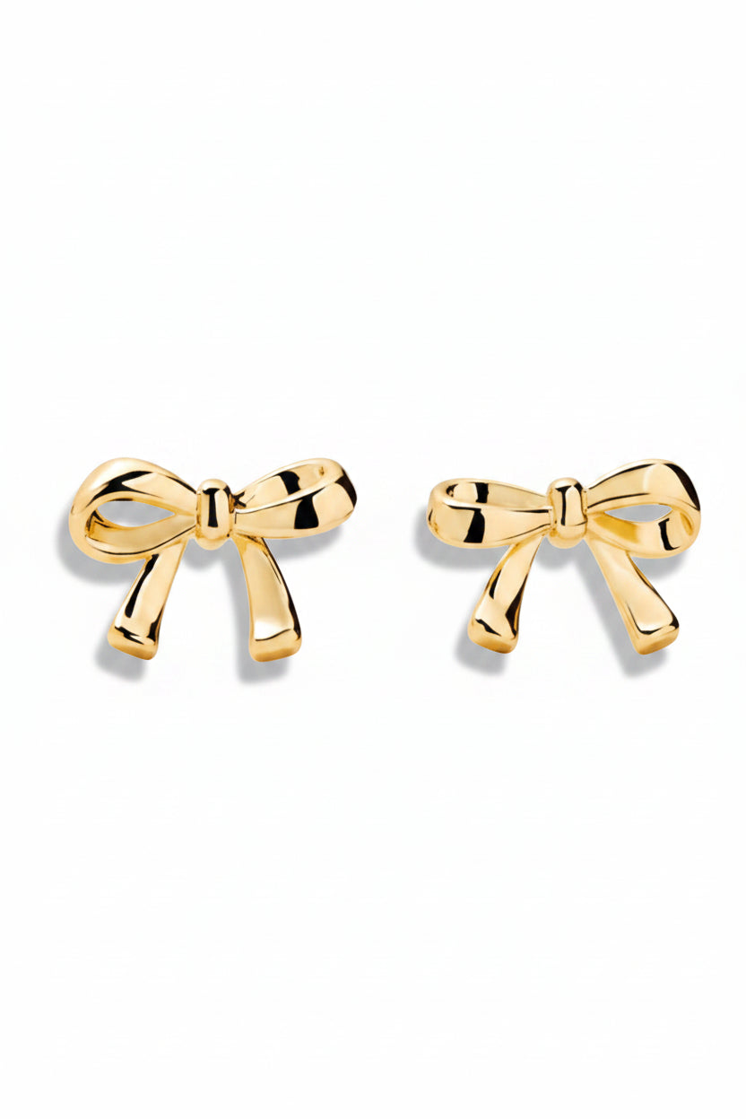 Gold Bow Studs