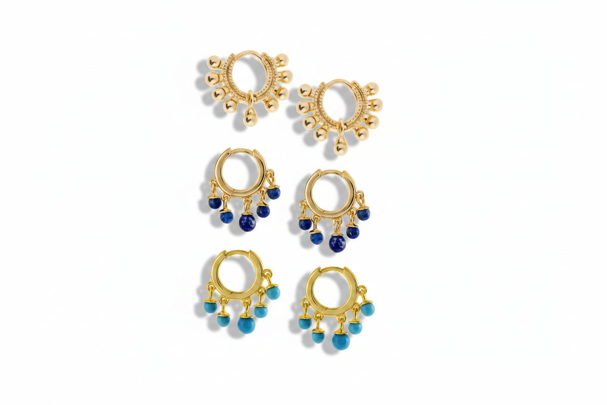 Jaipur Jingles (Golden, Turquoise or Lapis Lazuli)