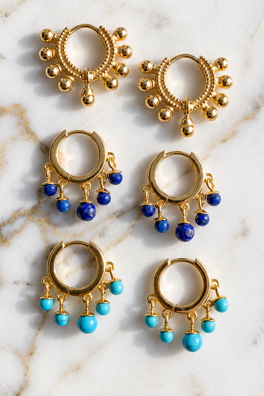 Jaipur Jingles (Golden, Turquoise or Lapis Lazuli)
