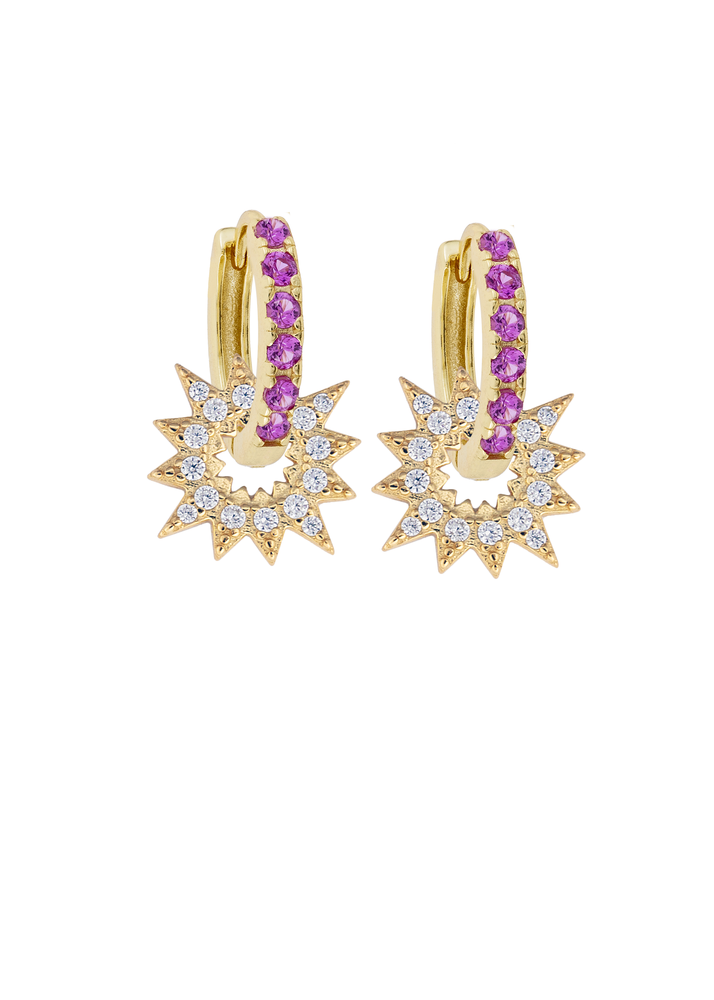 Pink Midi Hoops with or without charms