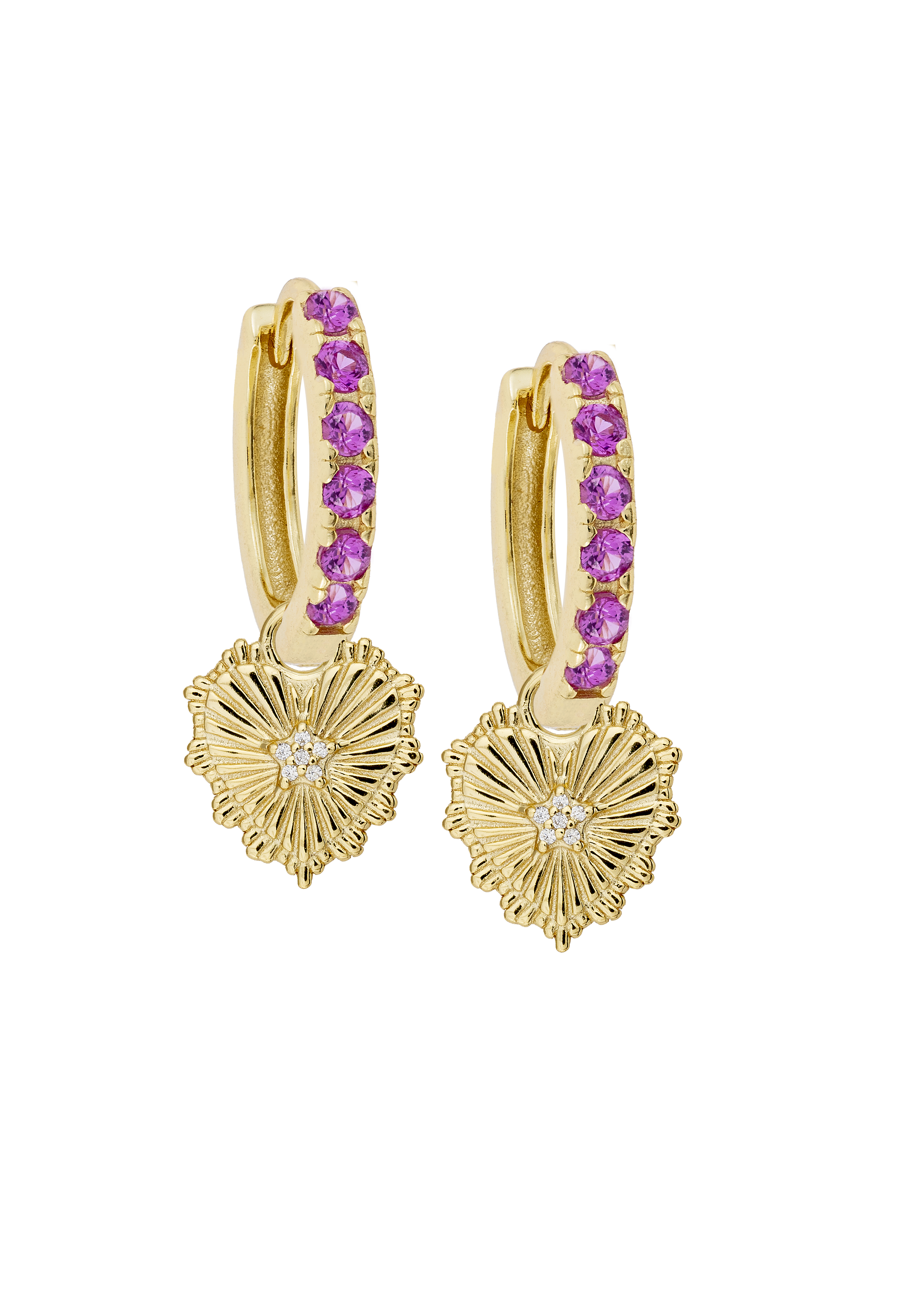 Pink Midi Hoops with or without charms
