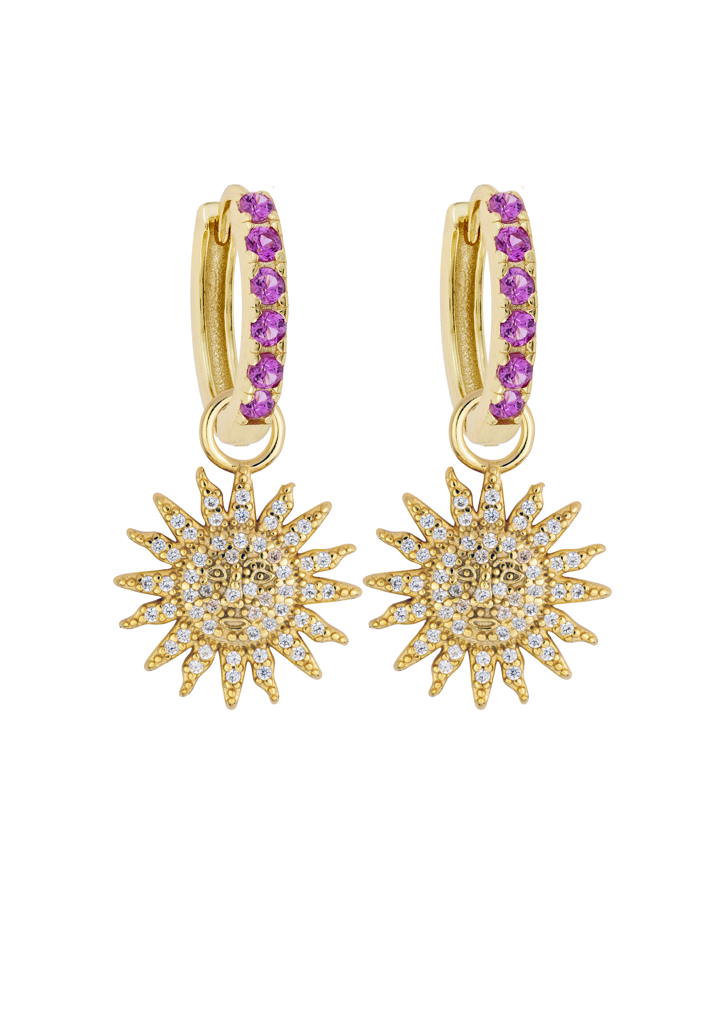 Pink Midi Hoops with or without charms