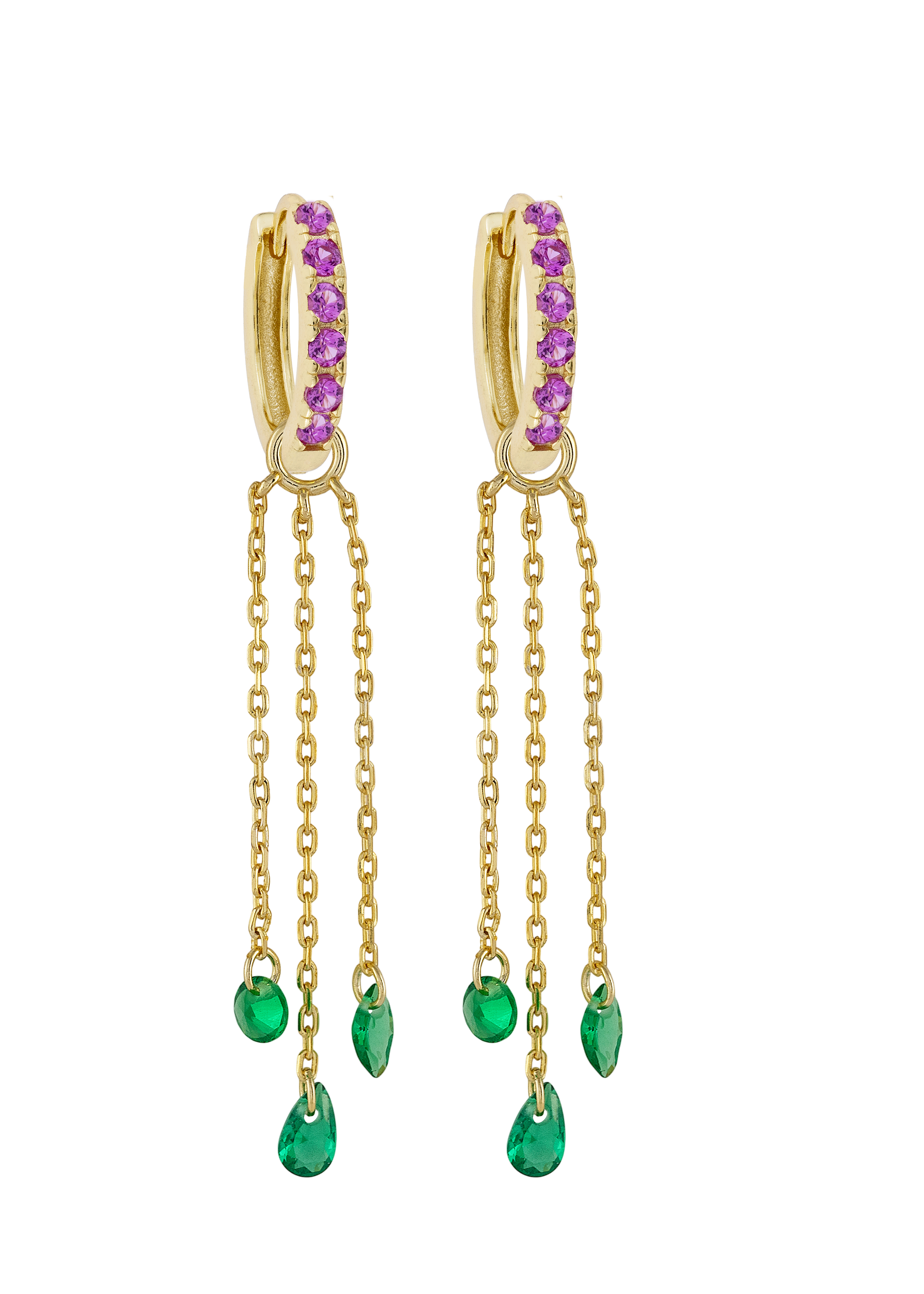 Pink Midi Hoops with or without charms
