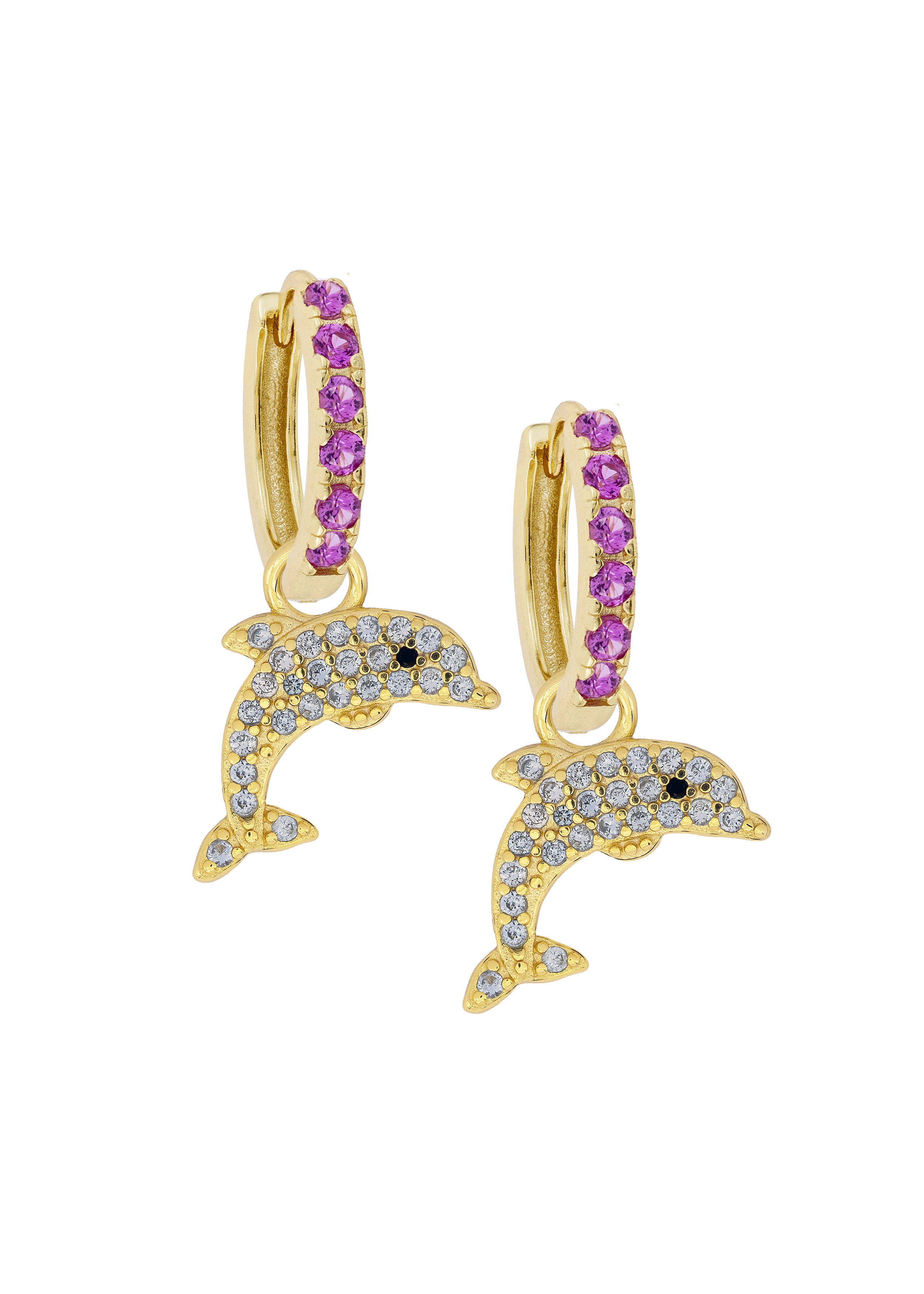 Pink Midi Hoops with or without charms