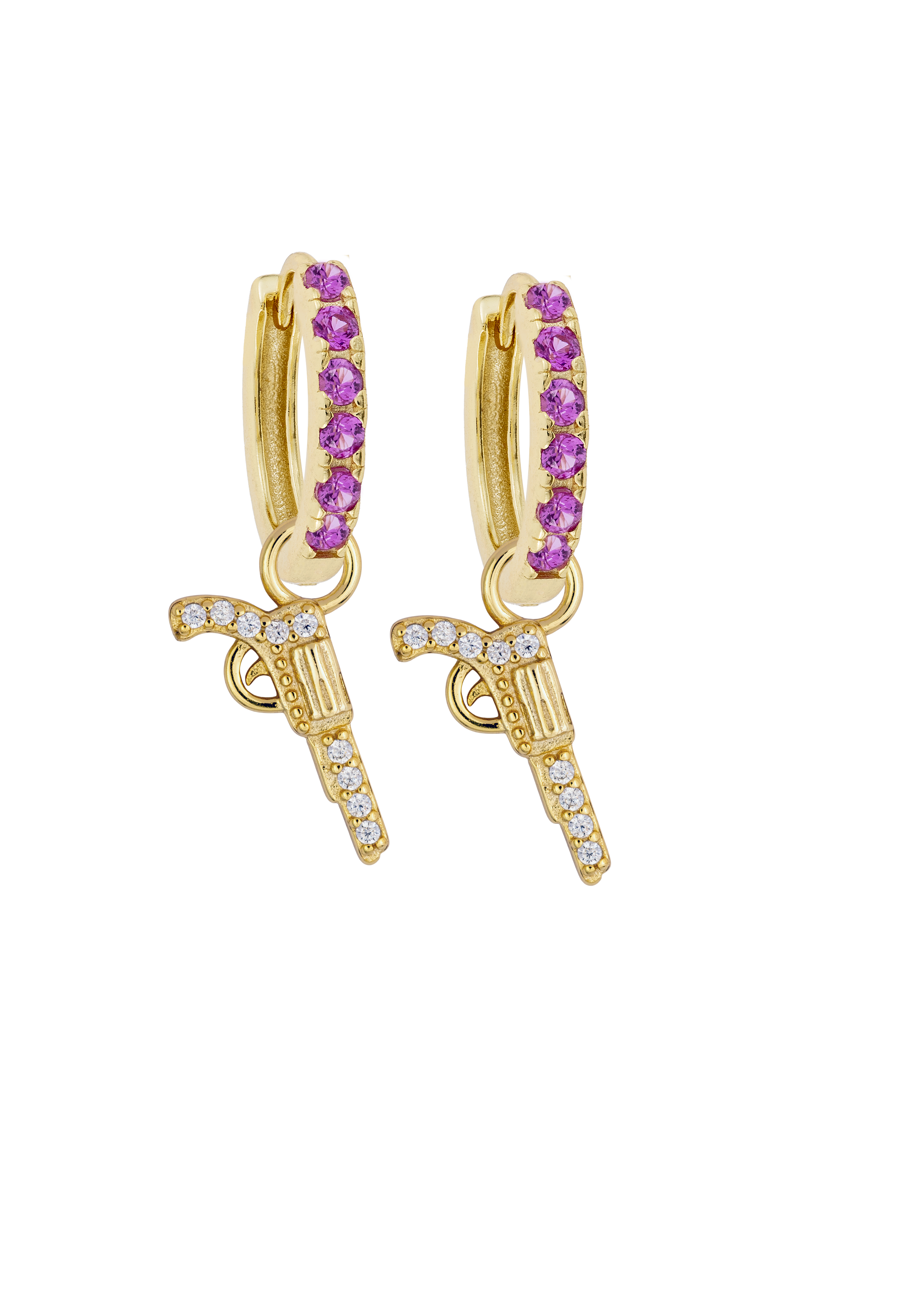 Pink Midi Hoops with or without charms