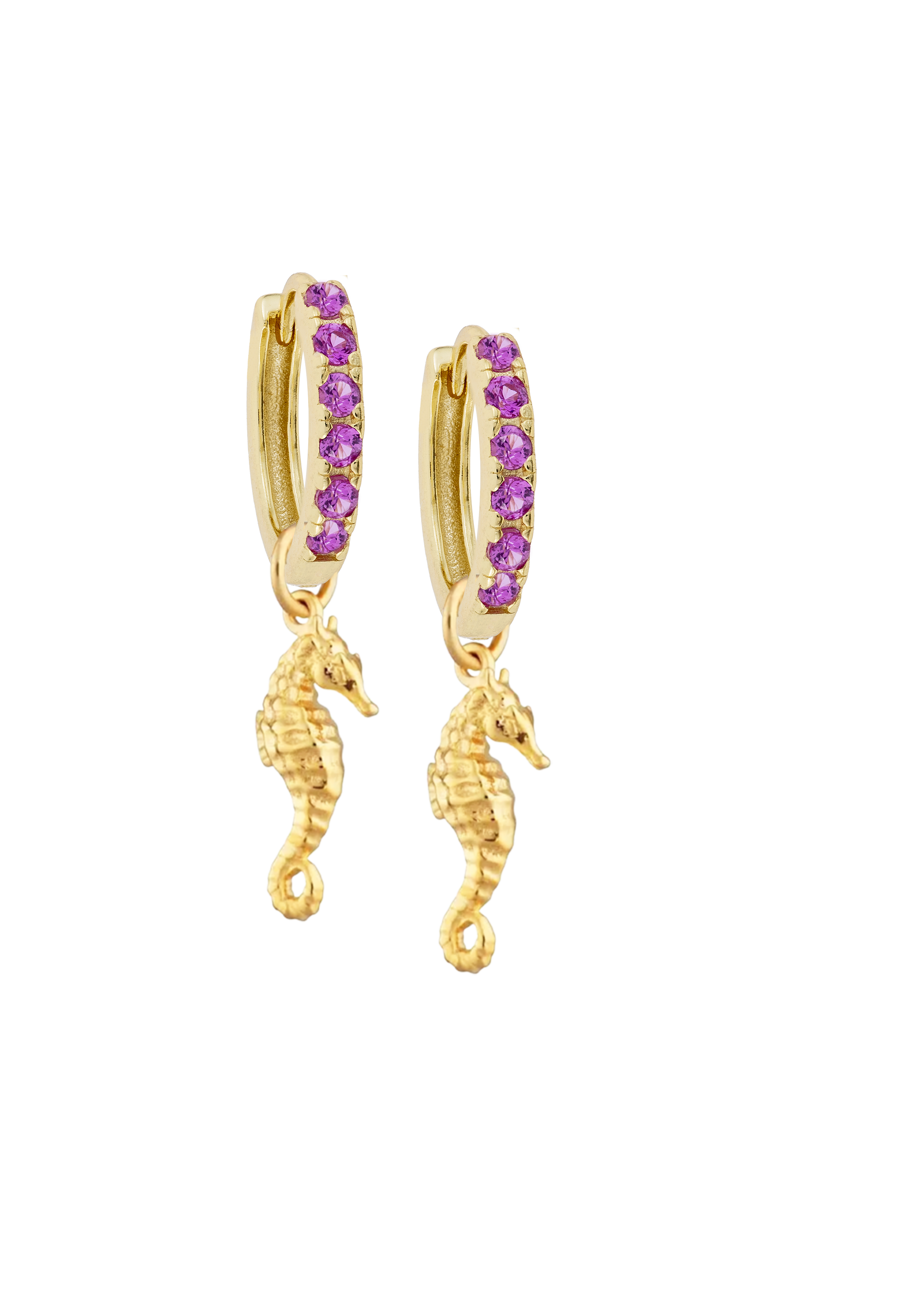 Pink Midi Hoops with or without charms