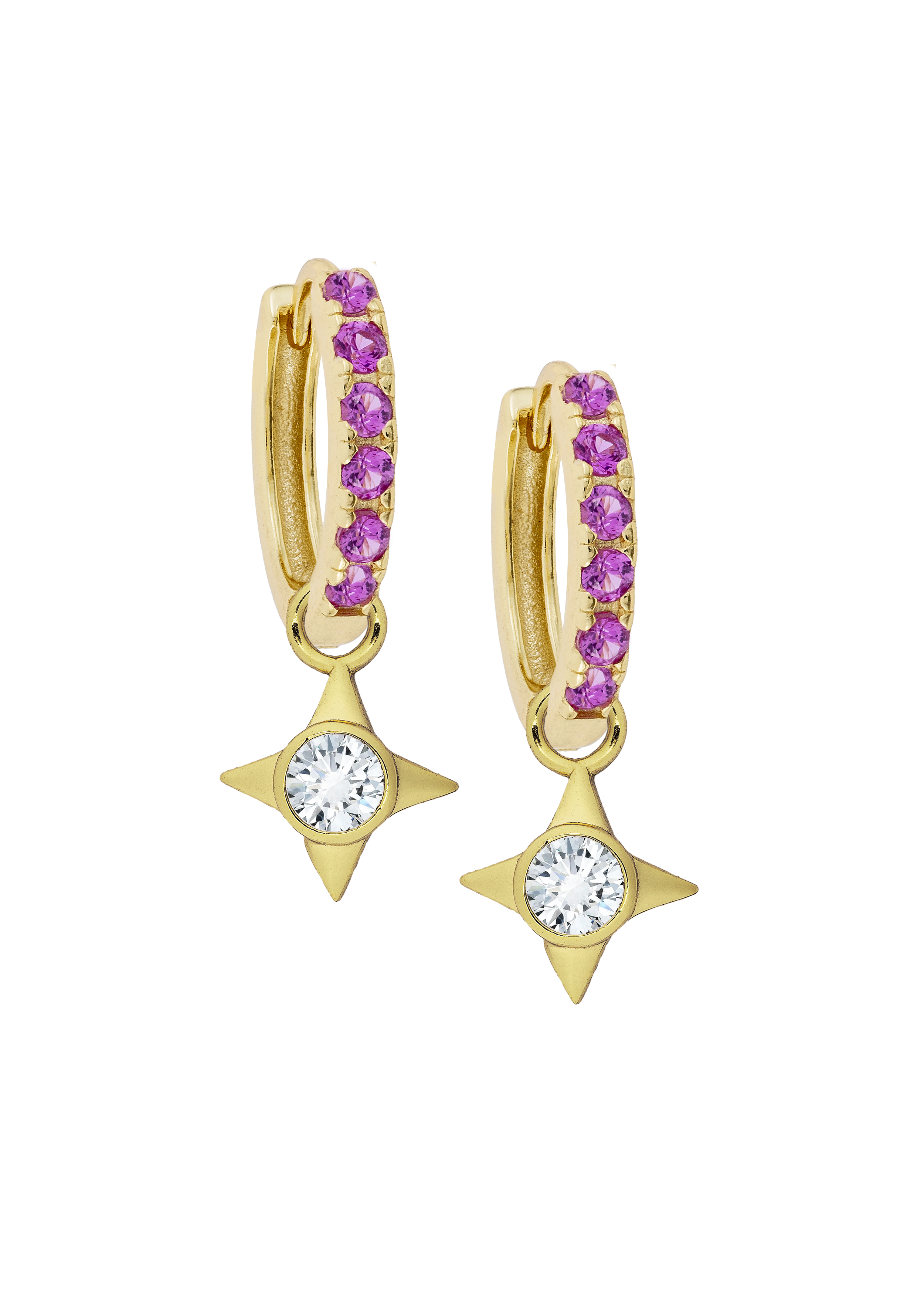 Pink Midi Hoops with or without charms