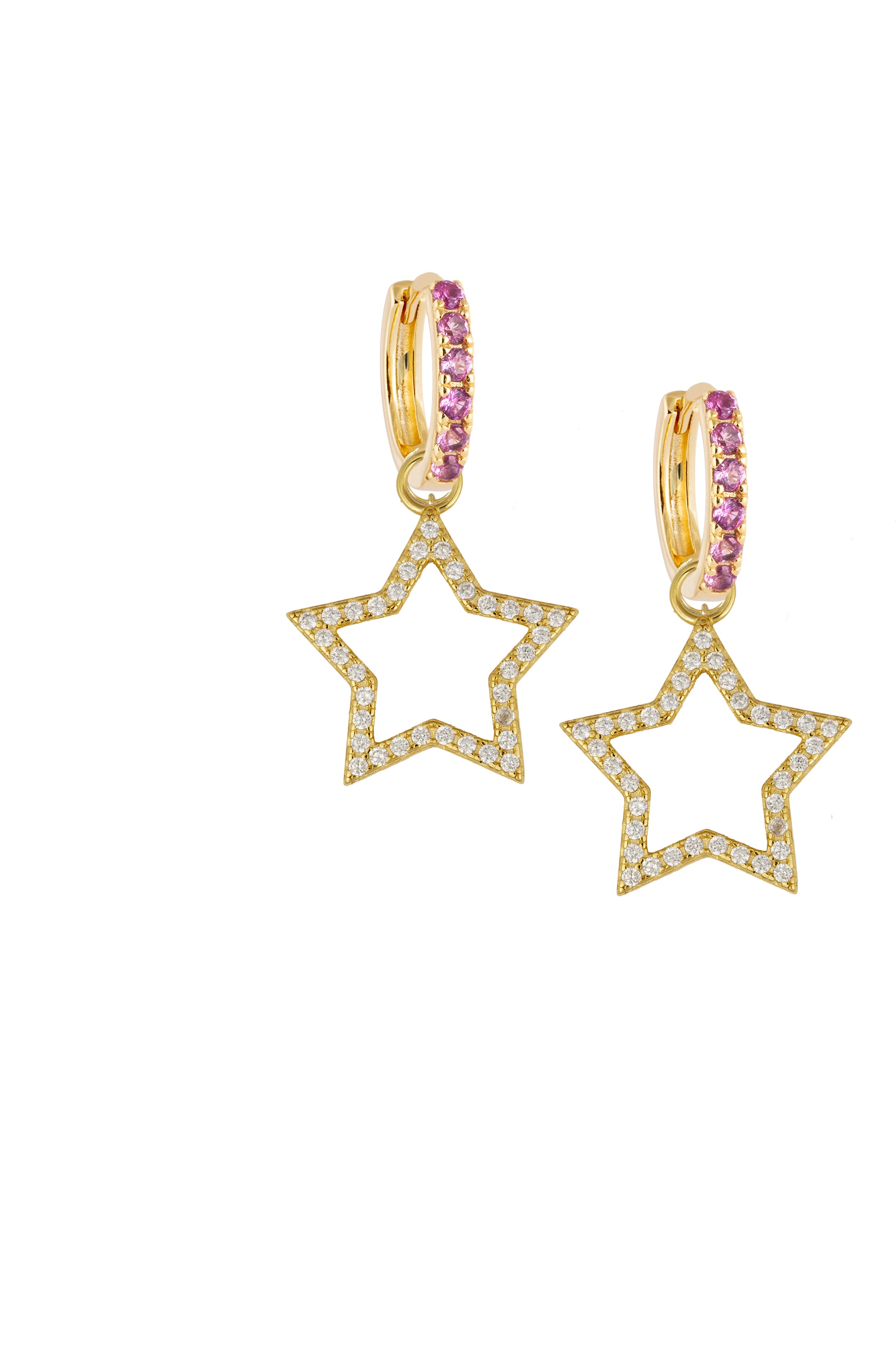 Pink Midi Hoops with or without charms