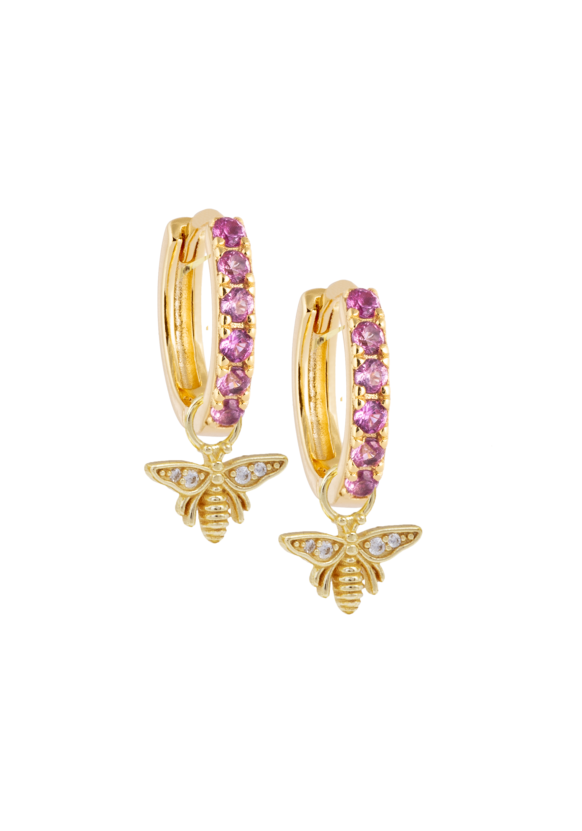 Pink Midi Hoops with or without charms
