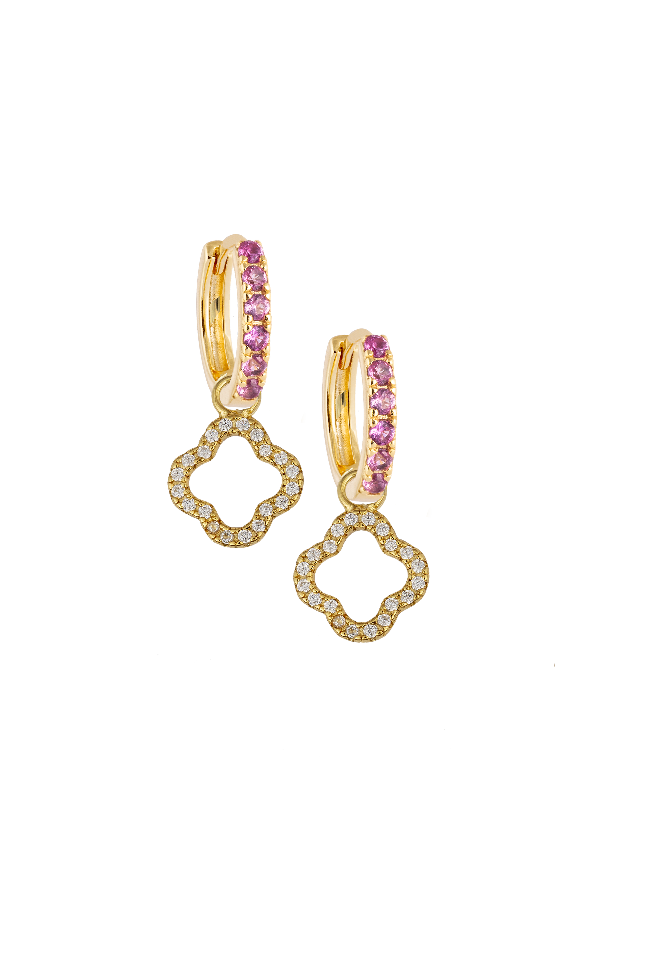 Pink Midi Hoops with or without charms