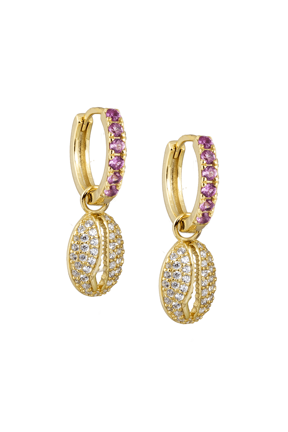 Pink Midi Hoops with or without charms