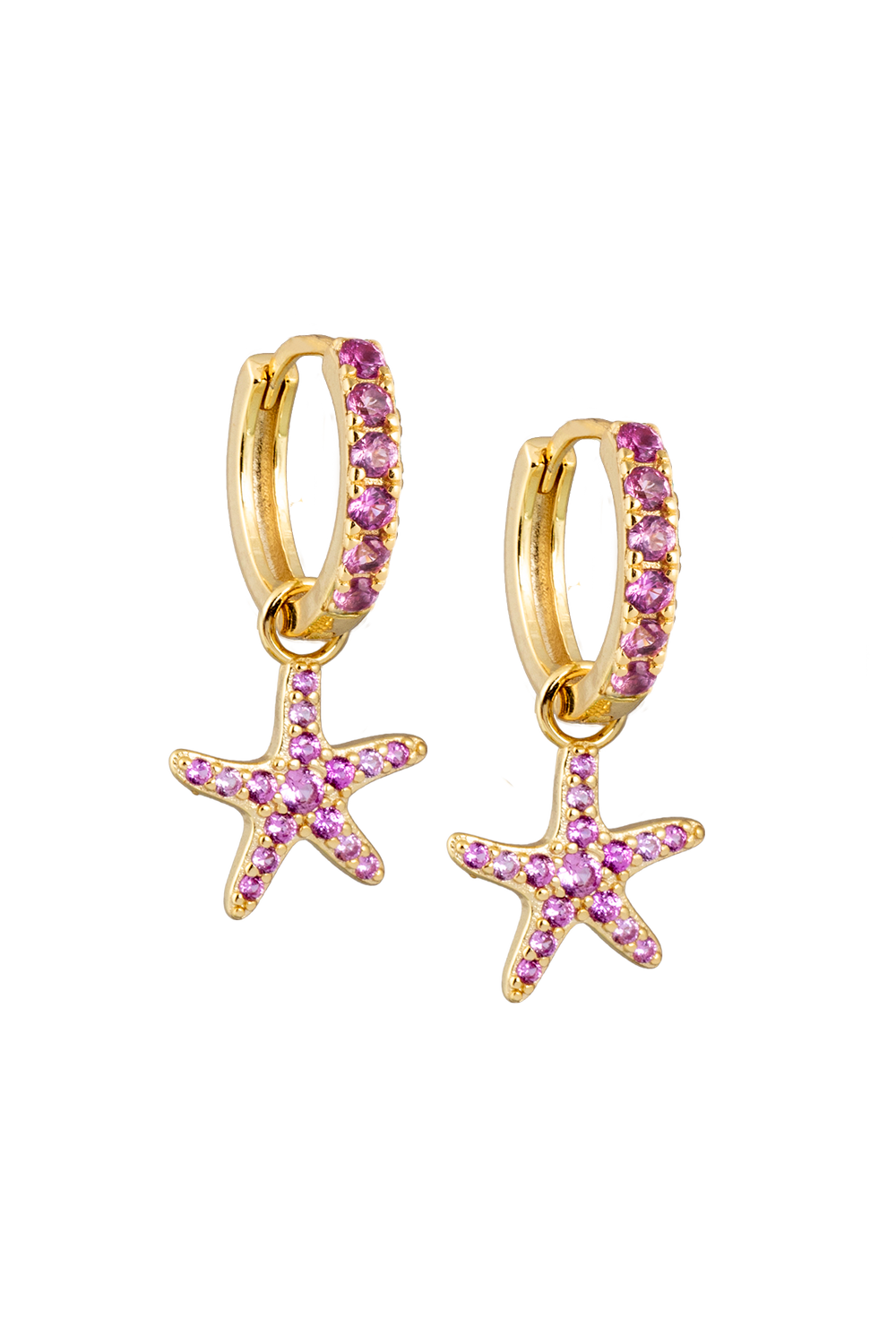 Pink Midi Hoops with or without charms