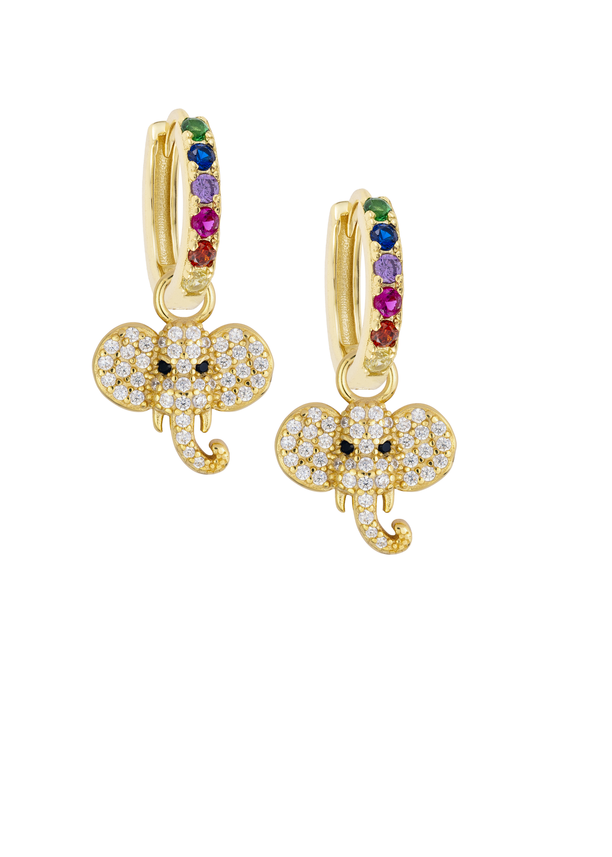 Rainbow Midi Hoops with or without Charms