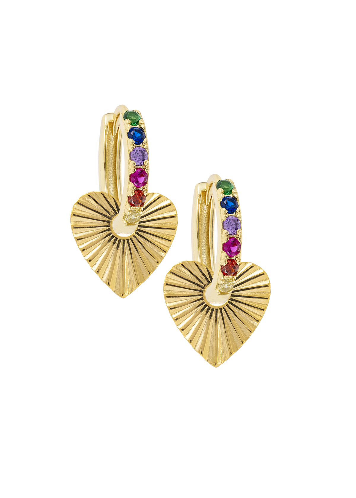 Pleated Heart Charm