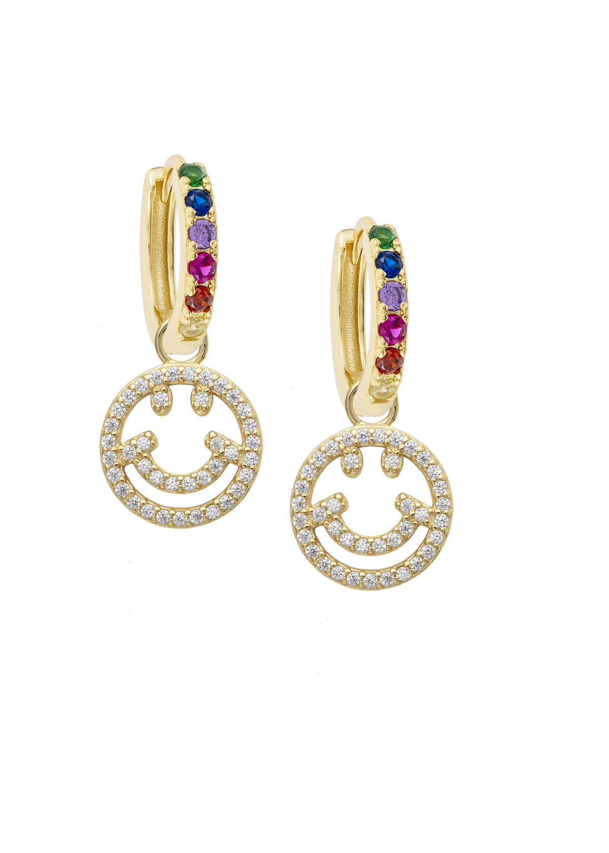 Rainbow Midi Hoops with or without Charms