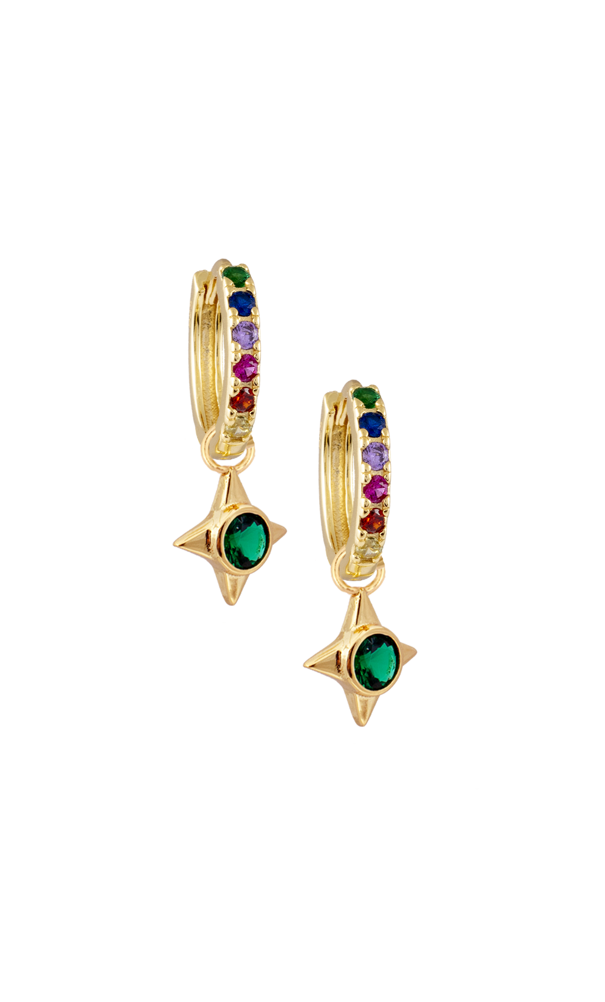 Rainbow Midi Hoops with or without Charms