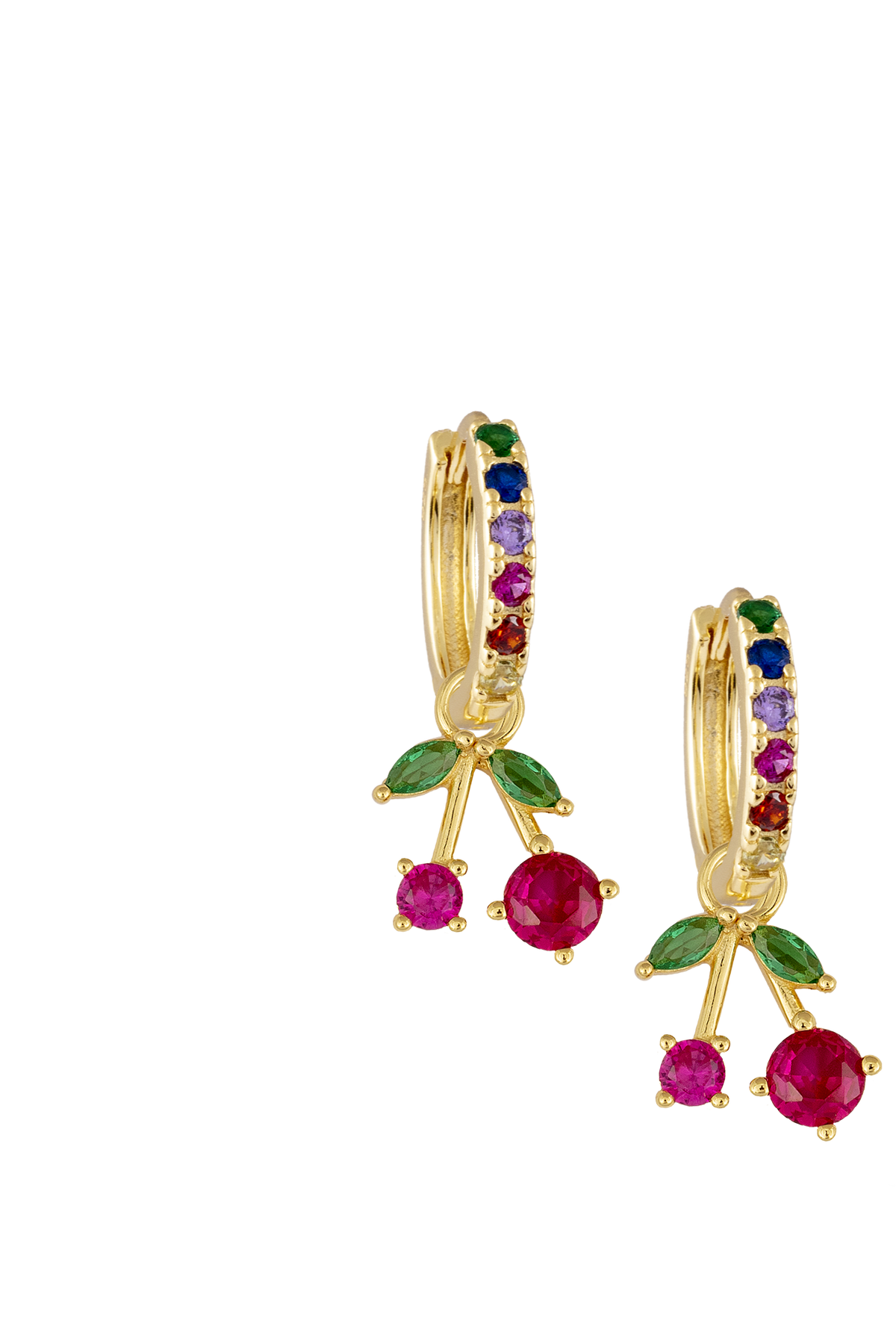 Rainbow Midi Hoops with or without Charms