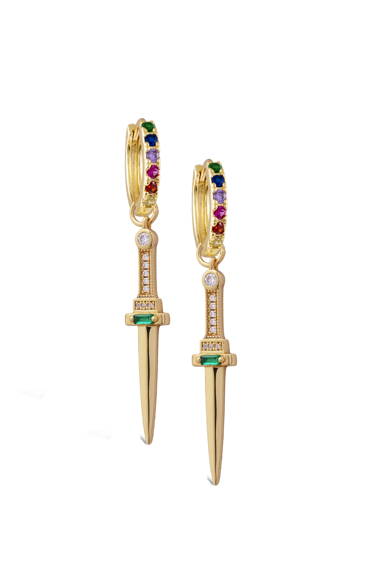 Rainbow Midi Hoops with or without Charms